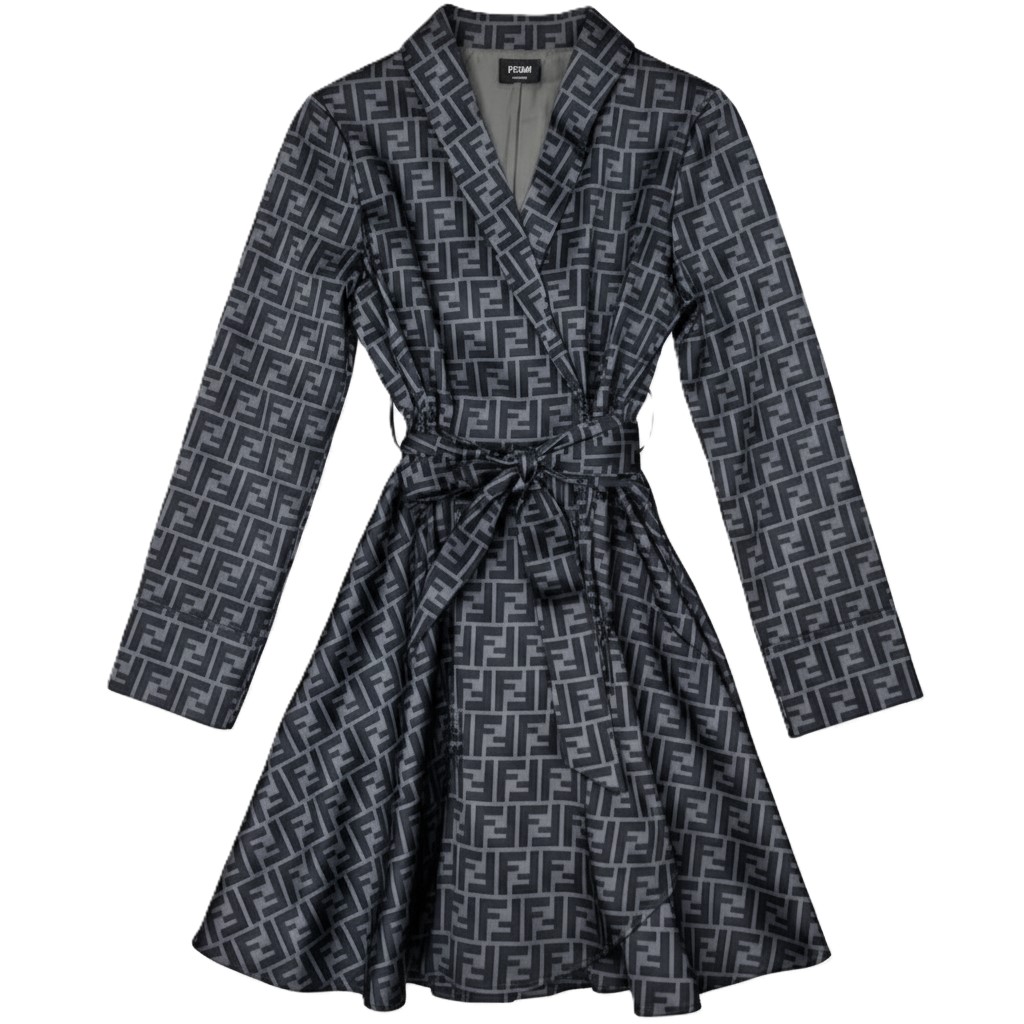 Áo đầm cổ vest dáng xòe Fendi 2