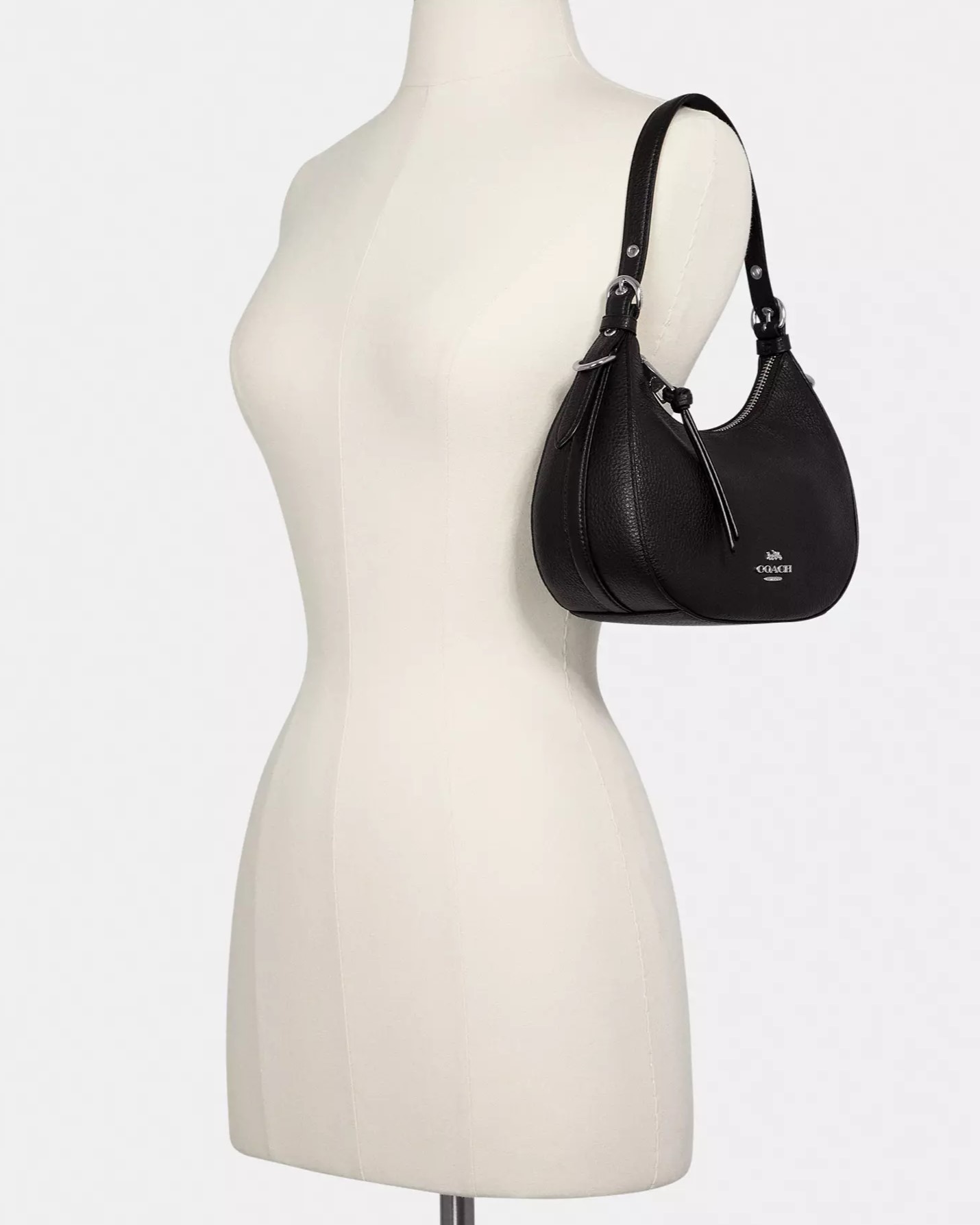 Túi đeo chéo Coach nữ Kleo Hobo Black C6807 6