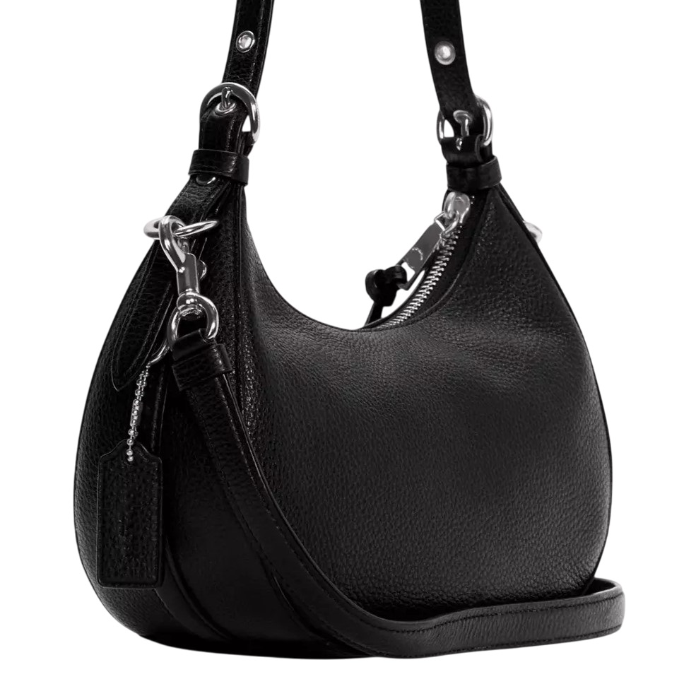 Túi đeo chéo Coach nữ Kleo Hobo Black C6807 7
