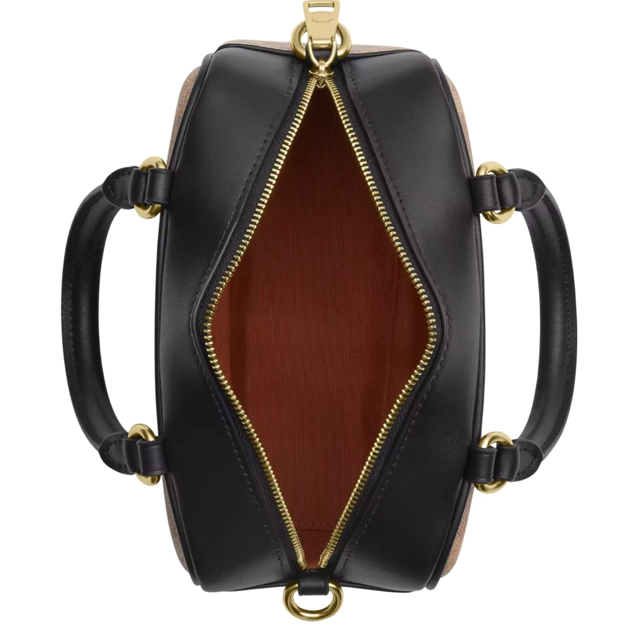 Túi xách Coach Satchel Crossbody Bag in Signature Canvas Tan Black CW197 1