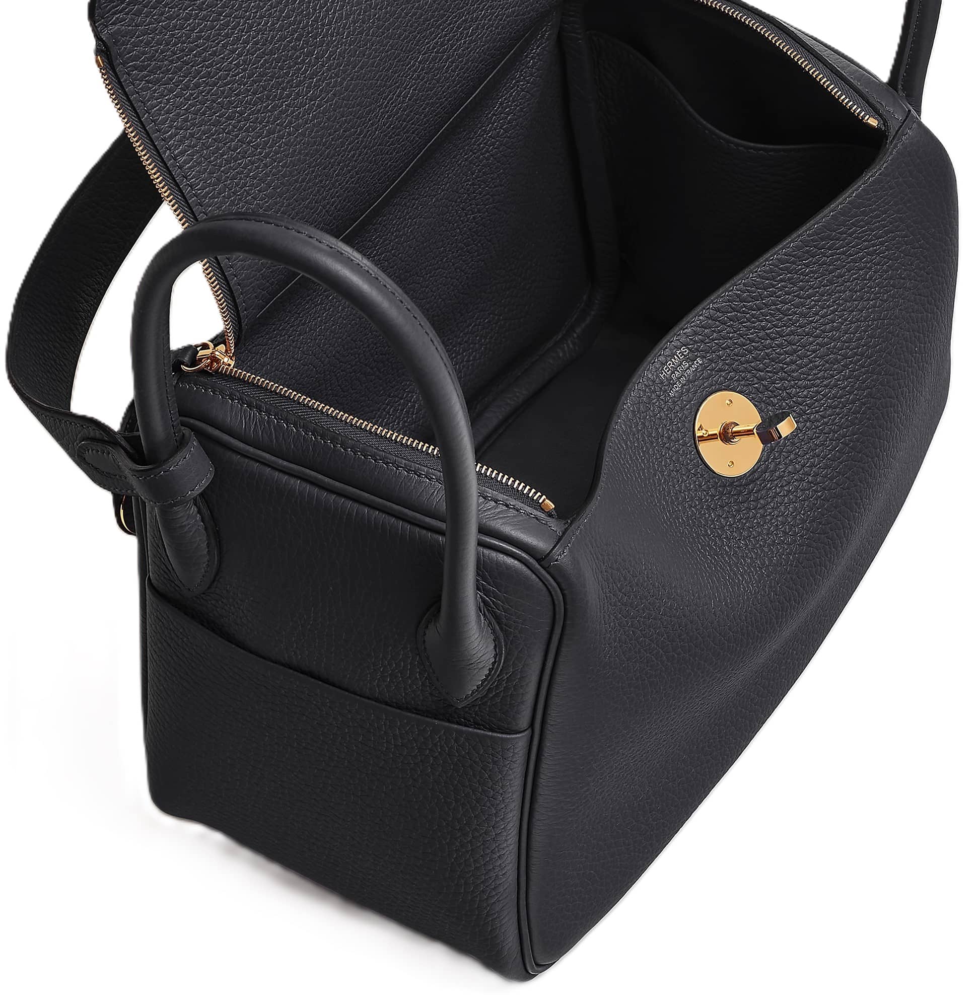 Túi xách Hermes Lindy Bag 26 Clémence Calfskin Bag Black 2