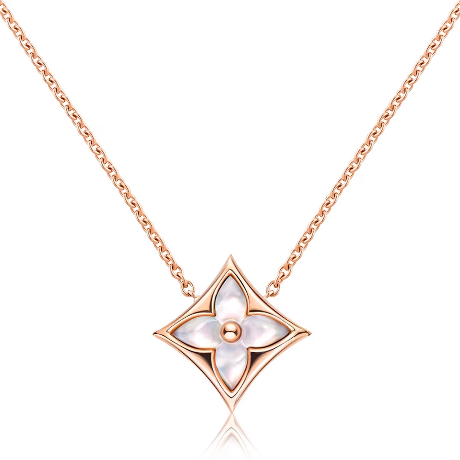 DÂY CHUYỀN THỜI TRANG LV LOUIS VUITTON COLOR BLOSSOM STAR PENDANT PINK GOLD AND WHITE MOTHER-OF-PEARL Q93521 1