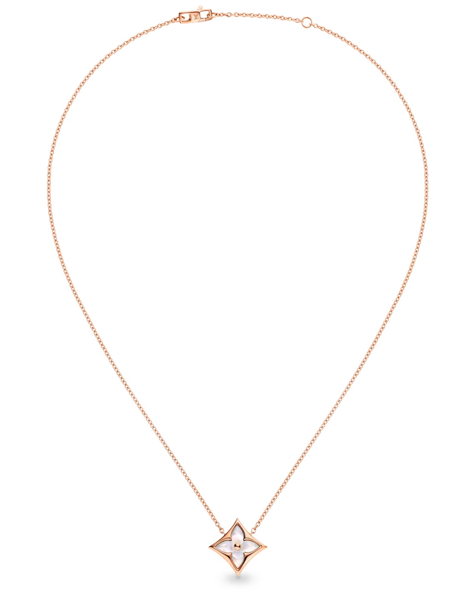 DÂY CHUYỀN THỜI TRANG LV LOUIS VUITTON COLOR BLOSSOM STAR PENDANT PINK GOLD AND WHITE MOTHER-OF-PEARL Q93521 3