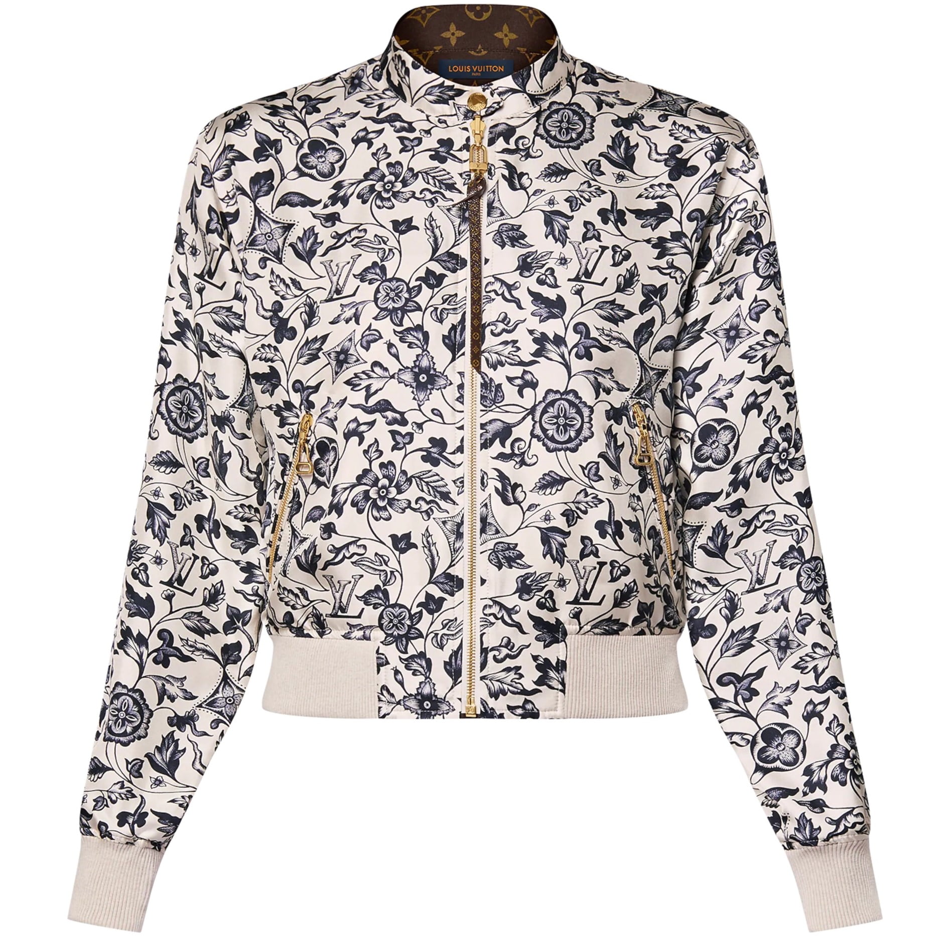 Áo khoác nữ hai mặt LV Louis Vuitton Reversible Botanical Print Bomber Jacket 2