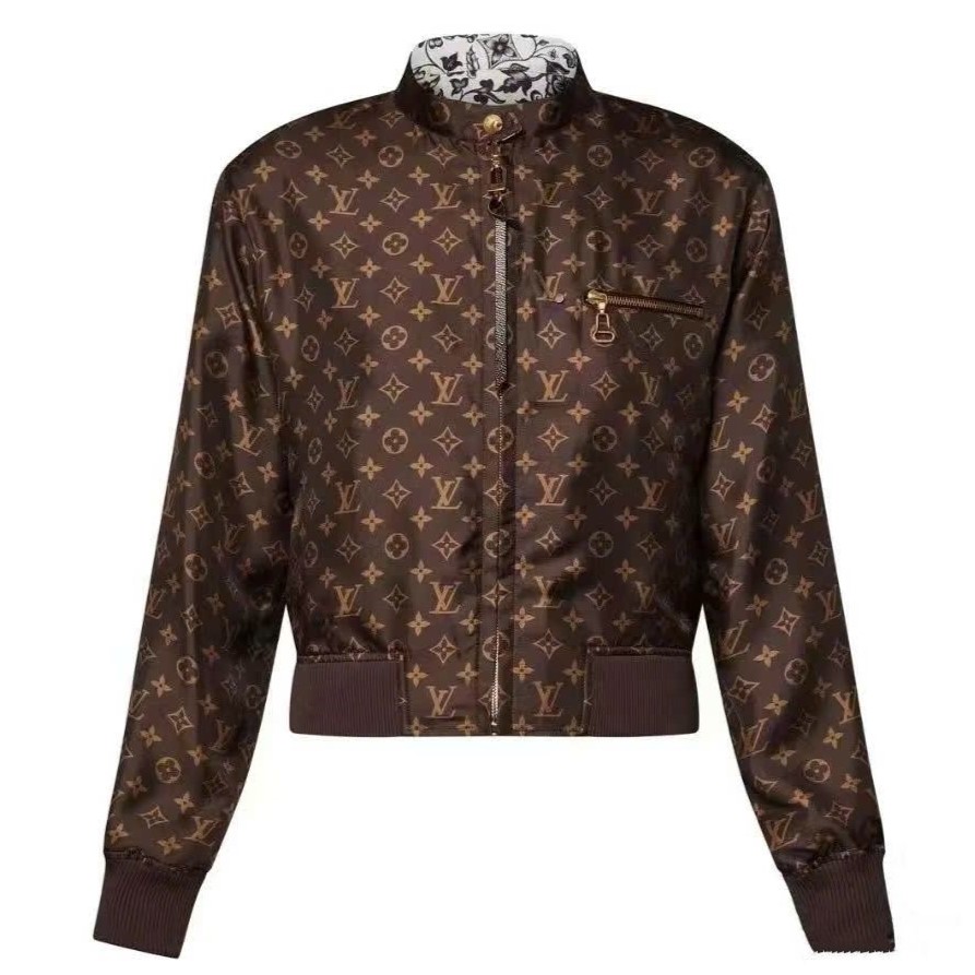 Áo khoác nữ hai mặt LV Louis Vuitton Reversible Botanical Print Bomber Jacket 6