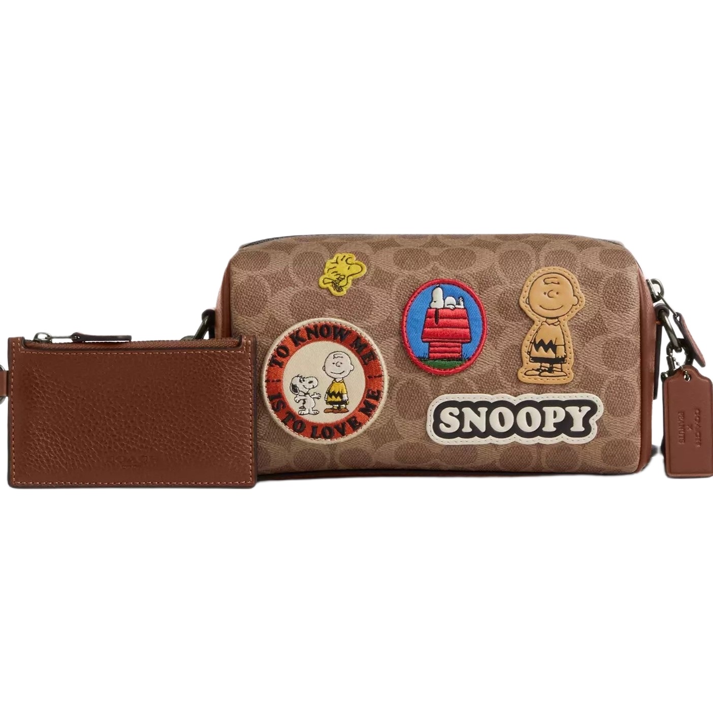 Túi đeo chéo Coach x Peanuts Axel Crossbody Bag Signature Canvas Patch CBS96 4