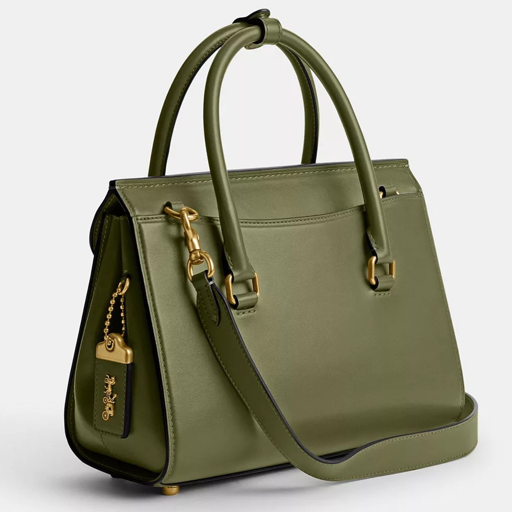 TÚI XÁCH COACH NỮ BROOME CARRYALL LUXE REFINED CALF LEATHER BRASS MOSS CP119 1