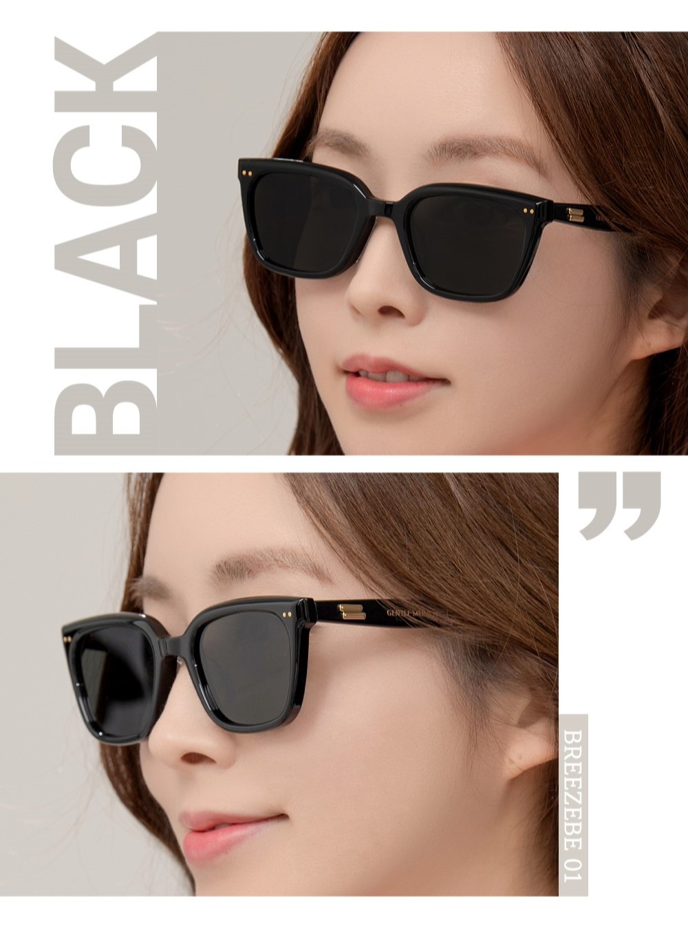 Kính Gentle Monster Breezebe 01 Gray Lenses Black Acetate Frame 15