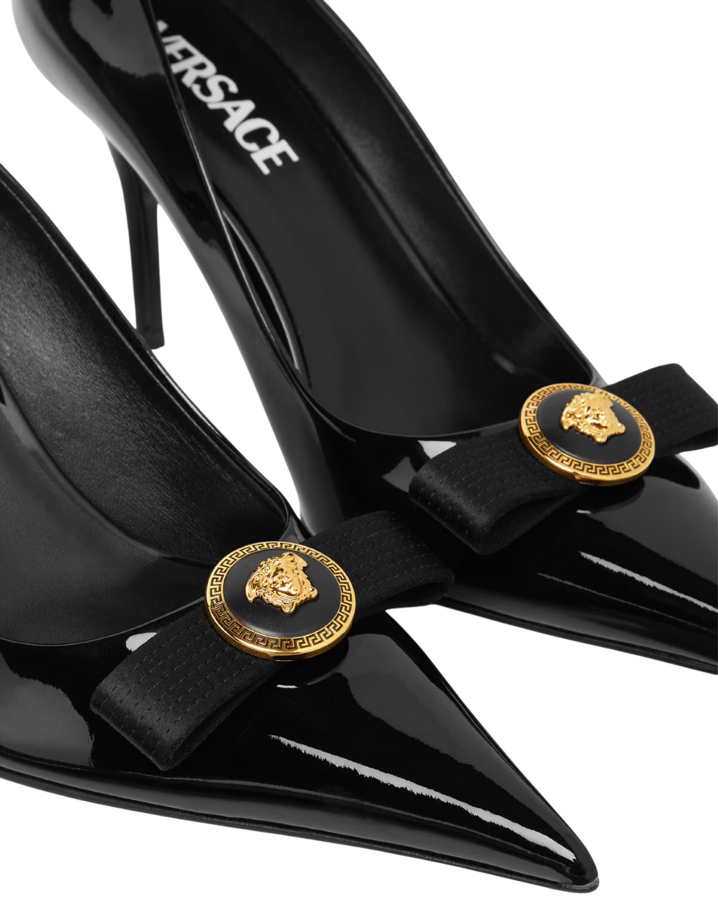Giày nữ Versace Gianni Ribbon Patent Pumps 85 mm 5