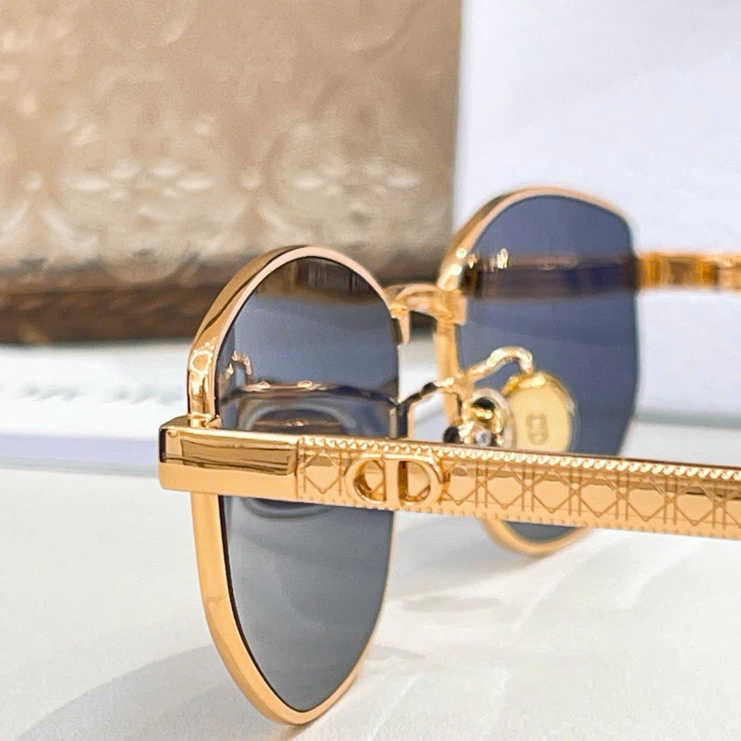 Mắt kính Dior Cannage B1U Blue Oval Sunglasses 7