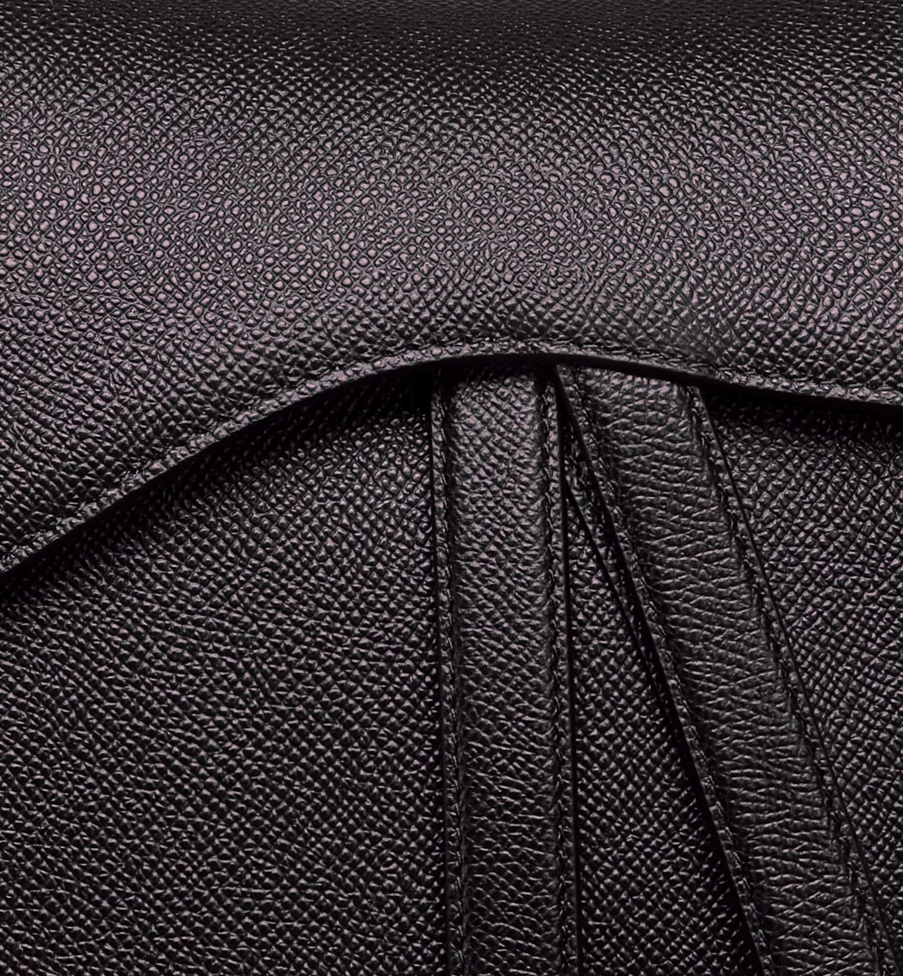 Túi đeo chéo Dior Saddle Bag With Shoulder Strap Black Grained Calfskin 6