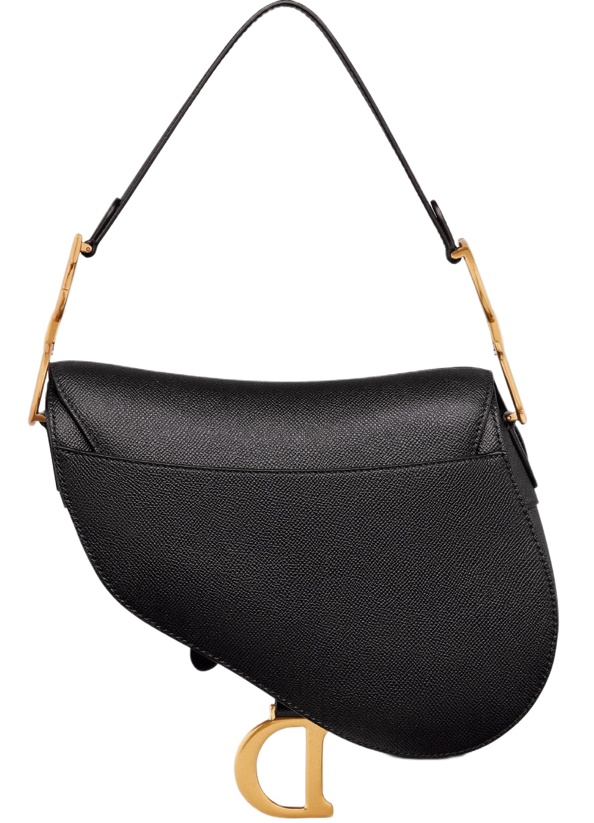 Túi đeo chéo Dior Saddle Bag With Shoulder Strap Black Grained Calfskin 2