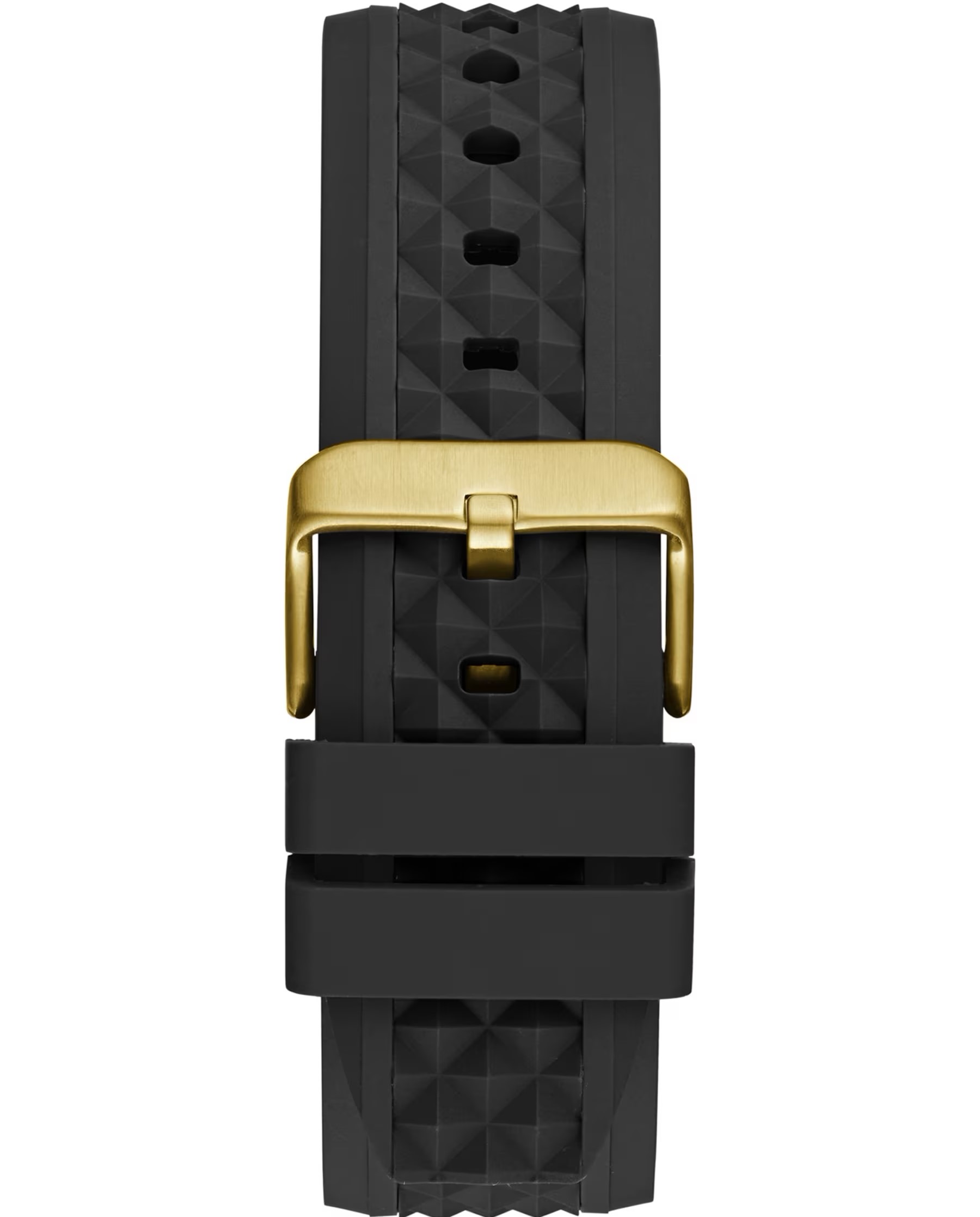 Đồng hồ đeo tay Nam Guess Gold-Tone and Black Silicone Multifunction Watch GW0729G2 1