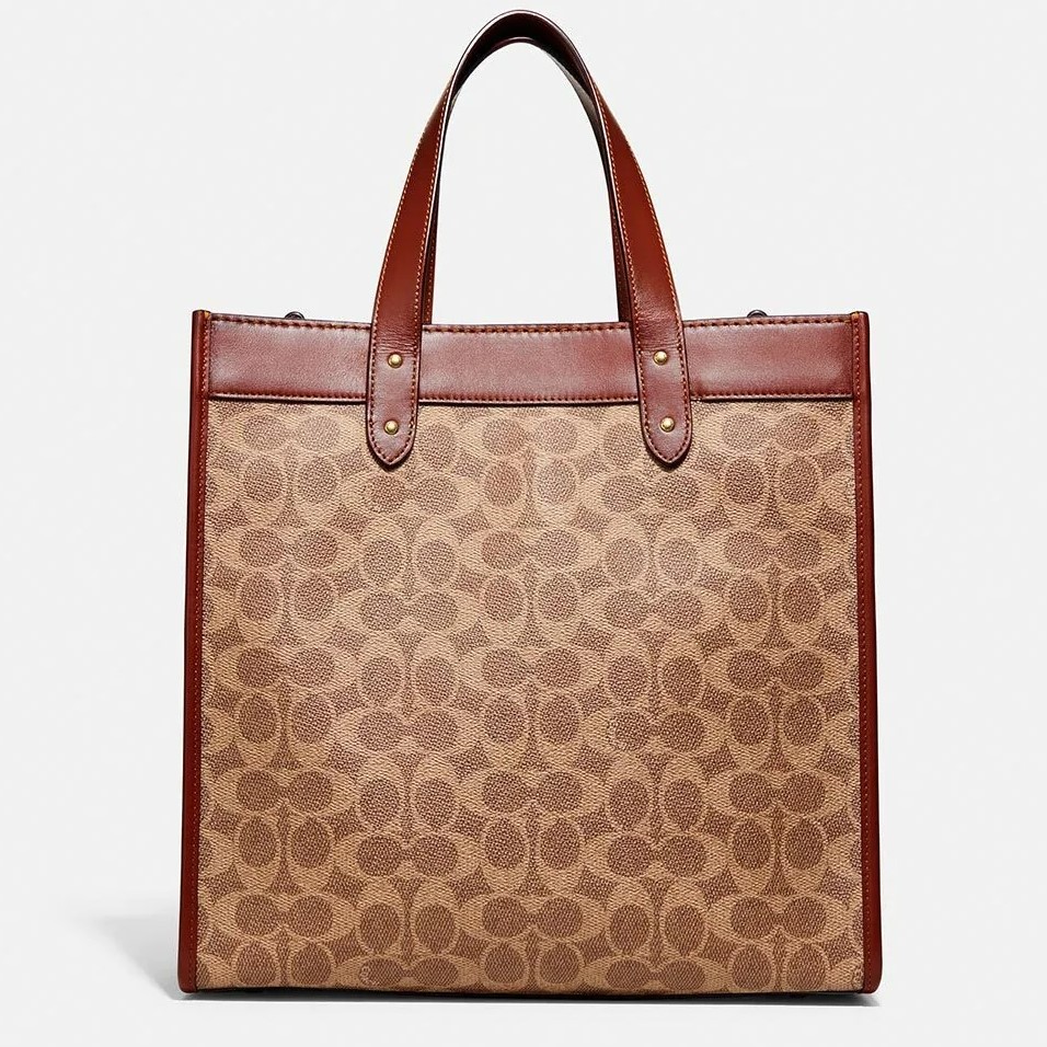 TÚI COACH FIELD TOTE IN SIGNATURE CANVAS WITH PATCHES 11