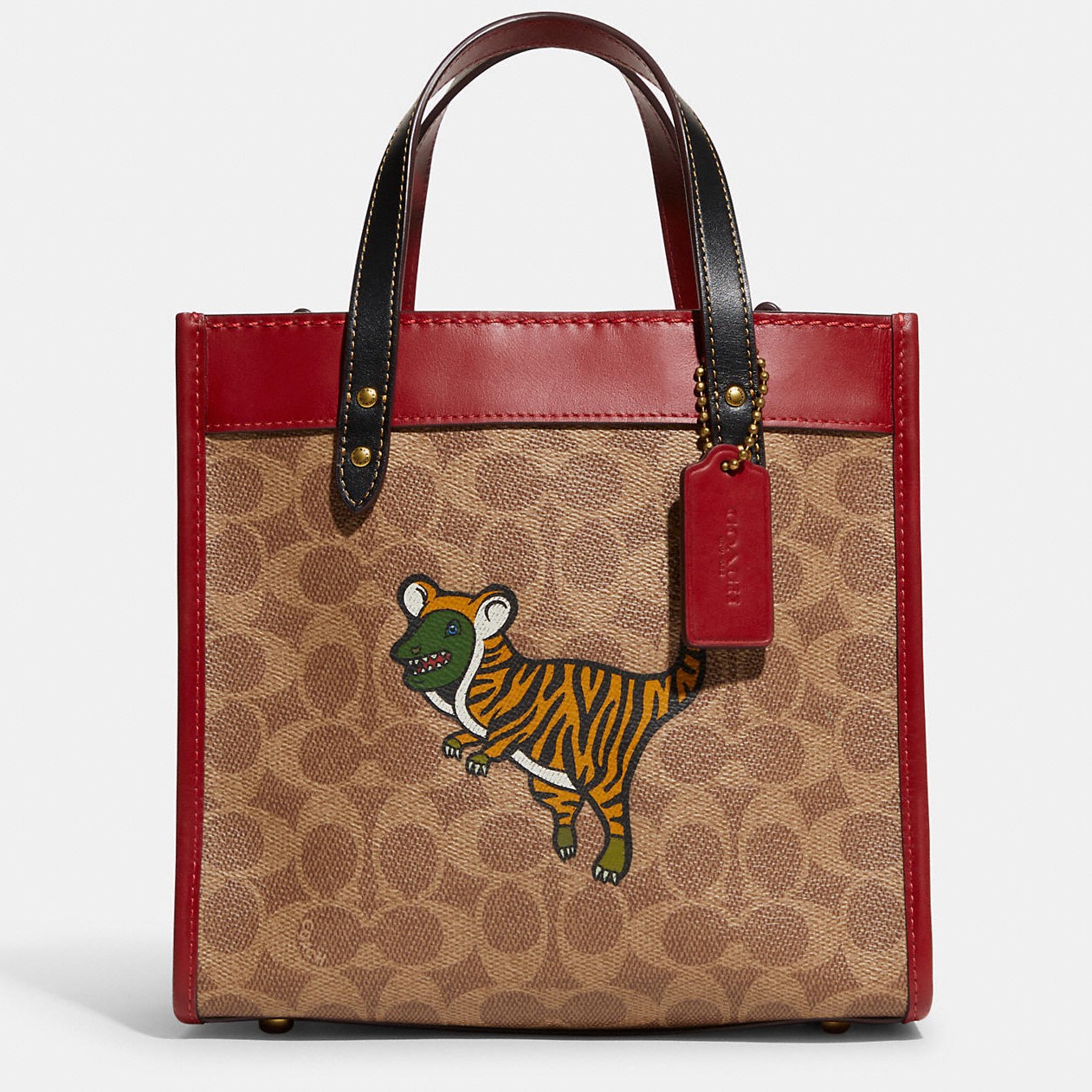 TÚI ĐEO CHÉO COACH LUNAR NEW YEAR FIELD TOTE 22 IN SIGNATURE CANVAS WITH TIGER REXY 5