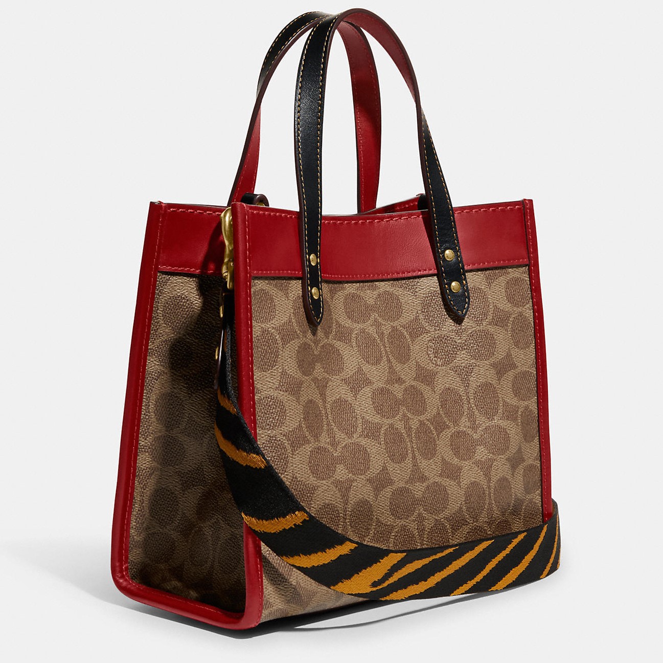 TÚI ĐEO CHÉO COACH LUNAR NEW YEAR FIELD TOTE 22 IN SIGNATURE CANVAS WITH TIGER REXY 8