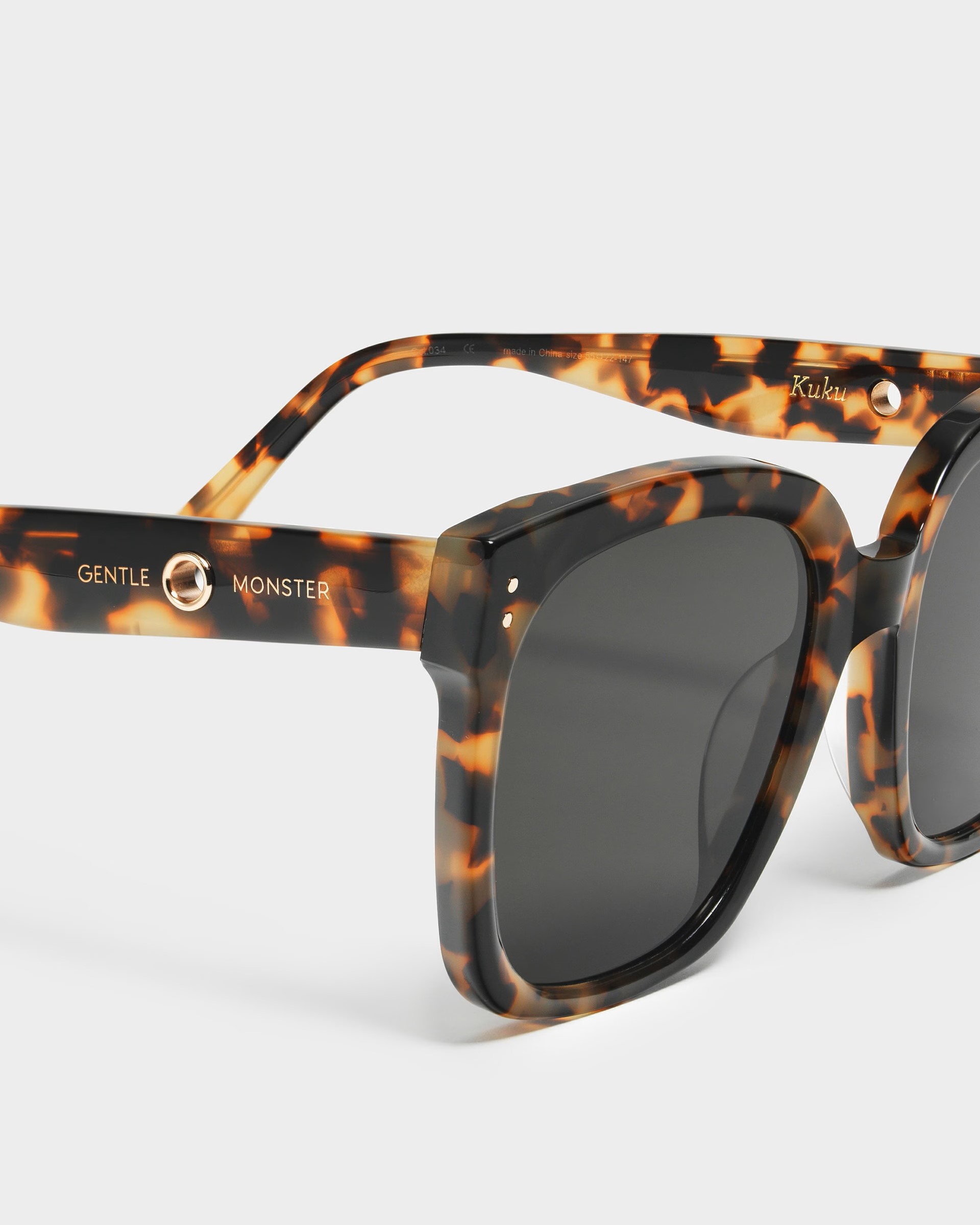 Mắt kính Gentle Monster x Jennie Kuku 034 Dark Brown Tortoise Acetate Frame 3