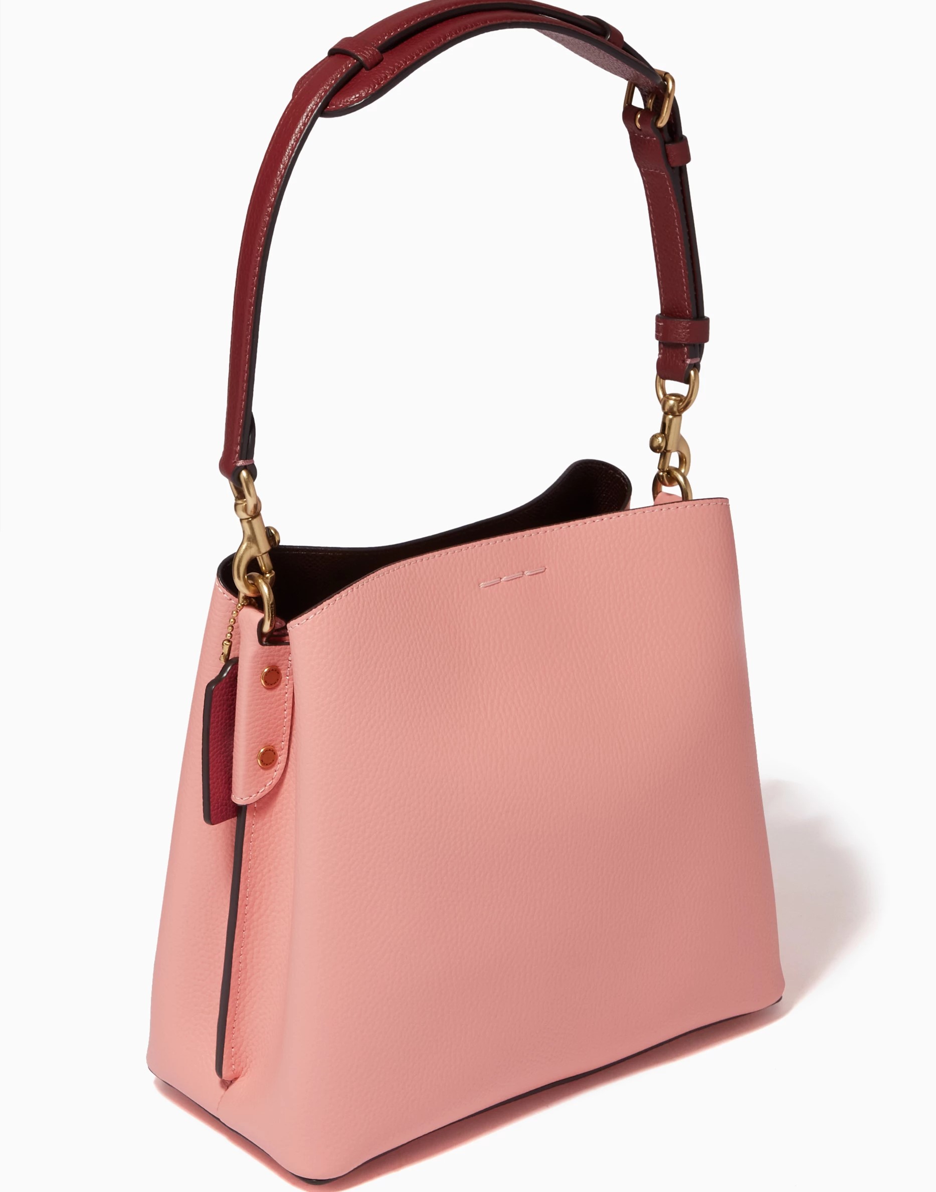 Túi đeo chéo Coach Willow Bucket Bag In Colorblock Candy Pink Multi C3766 1