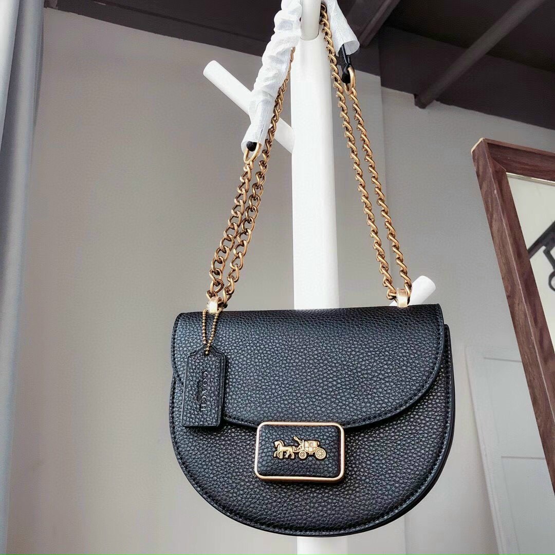 TÚI ĐEO CHÉO COACH ALIE SADDLE BAG | TÚI COACH BÁN NGUYỆT 4