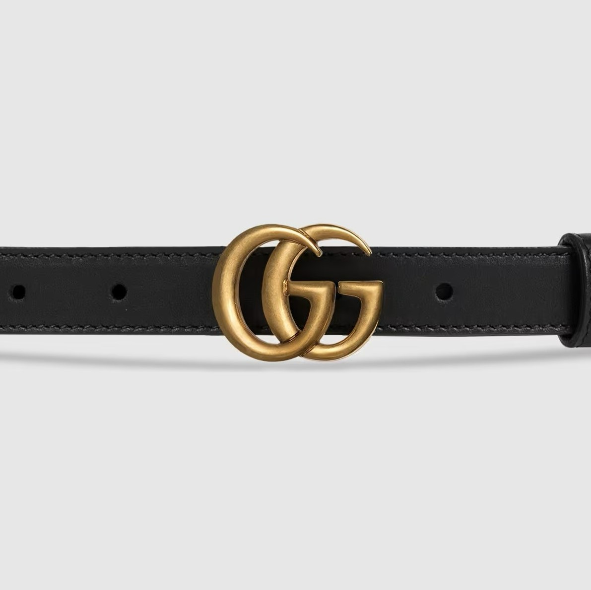 DÂY LƯNG GUCCI LIGHT LEATHER BELT WITH DOUBLE G BUCKLE 5