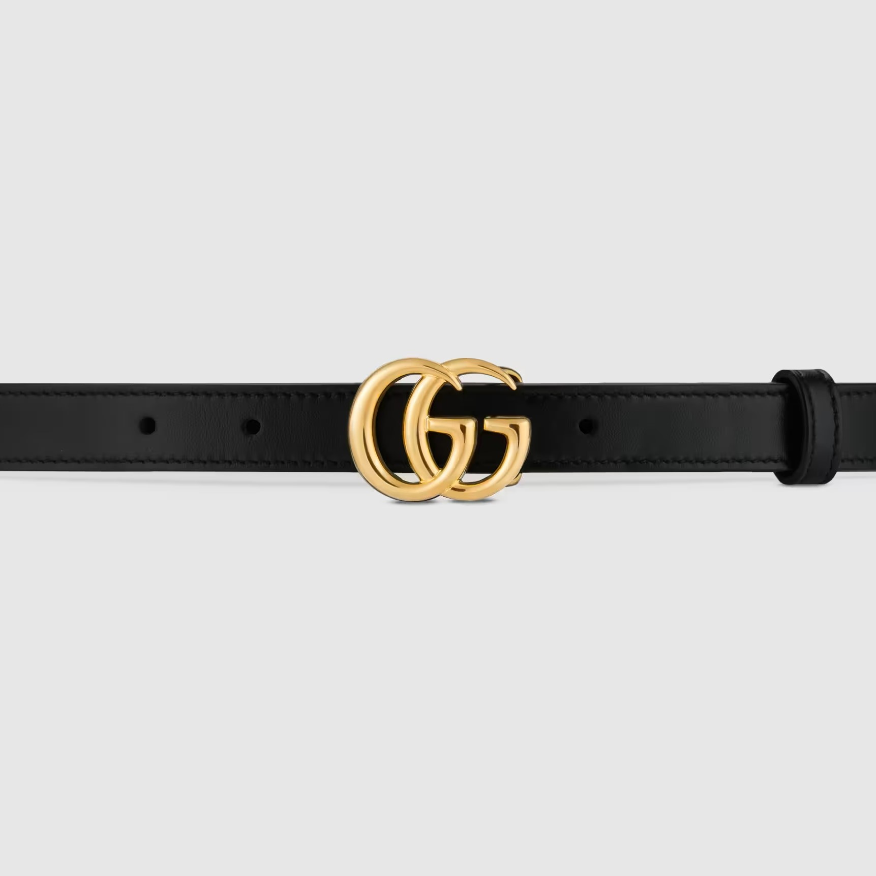 DÂY LƯNG GUCCI LIGHT LEATHER BELT WITH DOUBLE G BUCKLE 6