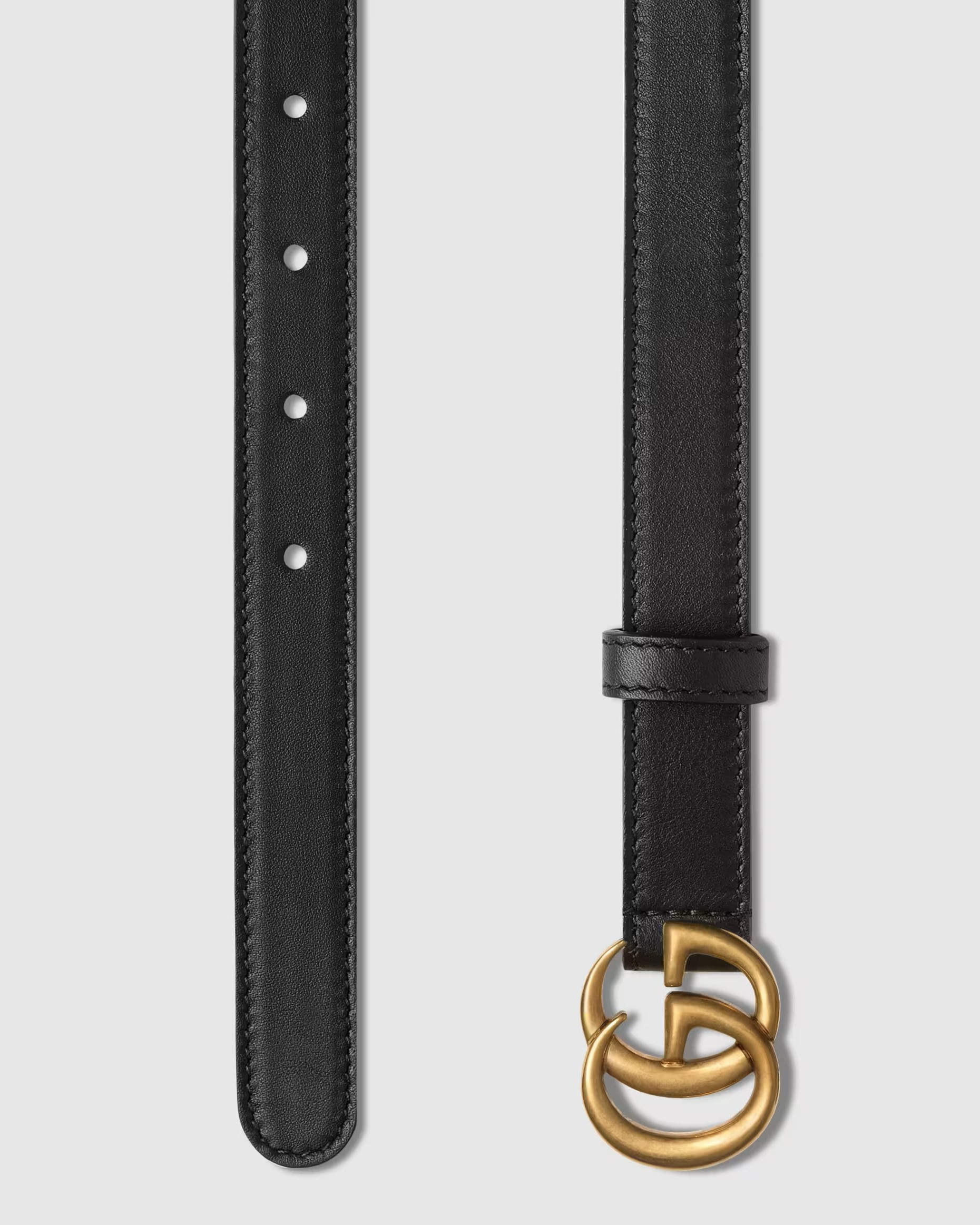 DÂY LƯNG GUCCI LIGHT LEATHER BELT WITH DOUBLE G BUCKLE 9