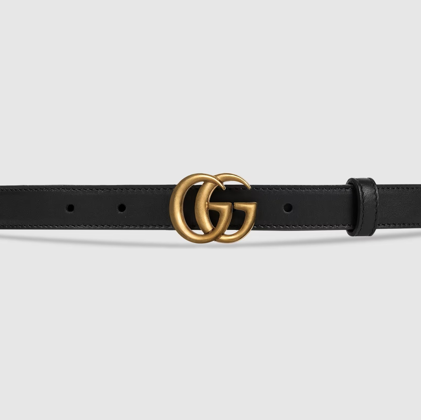 DÂY LƯNG GUCCI LIGHT LEATHER BELT WITH DOUBLE G BUCKLE 14