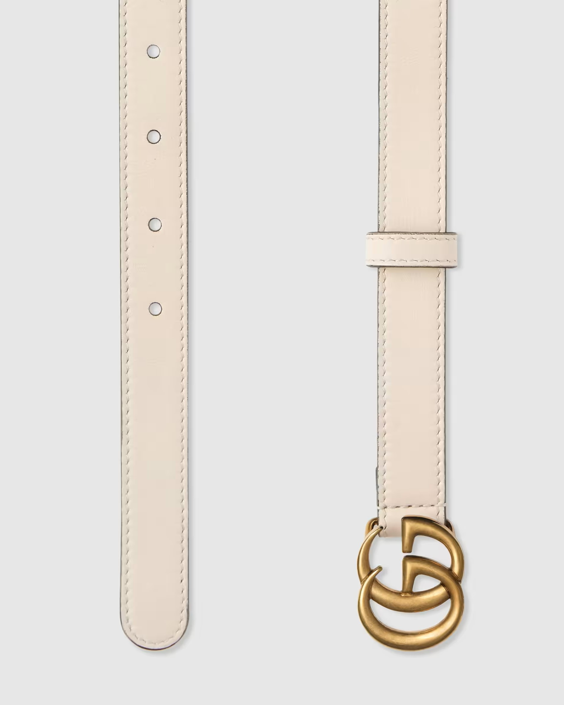 DÂY LƯNG GUCCI LIGHT LEATHER BELT WITH DOUBLE G BUCKLE 15