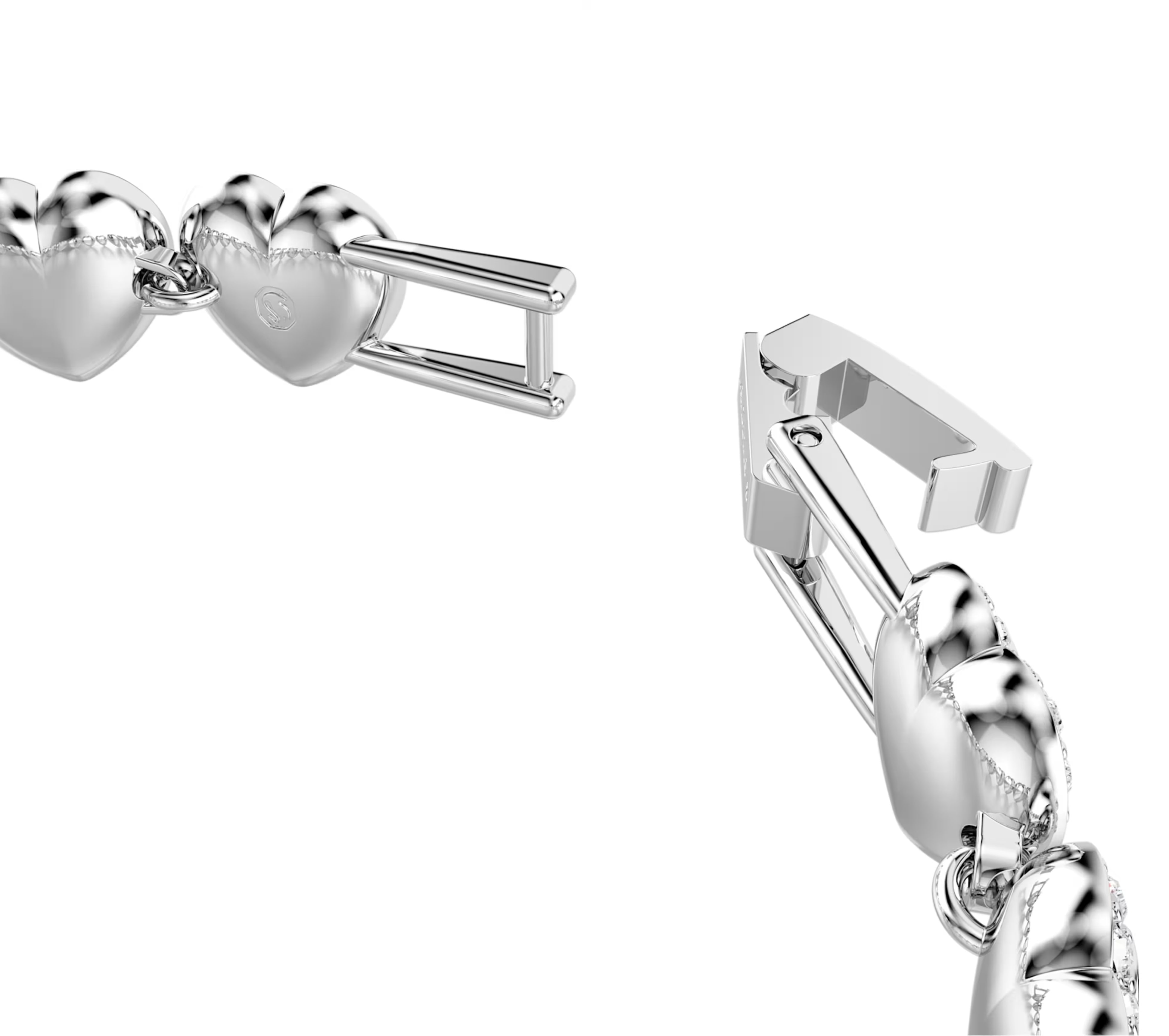 Vòng tay nữ Ariana Grande x Swarovski Bracelet Mixed Cuts Heart White Rhodium Plated 5720860 1