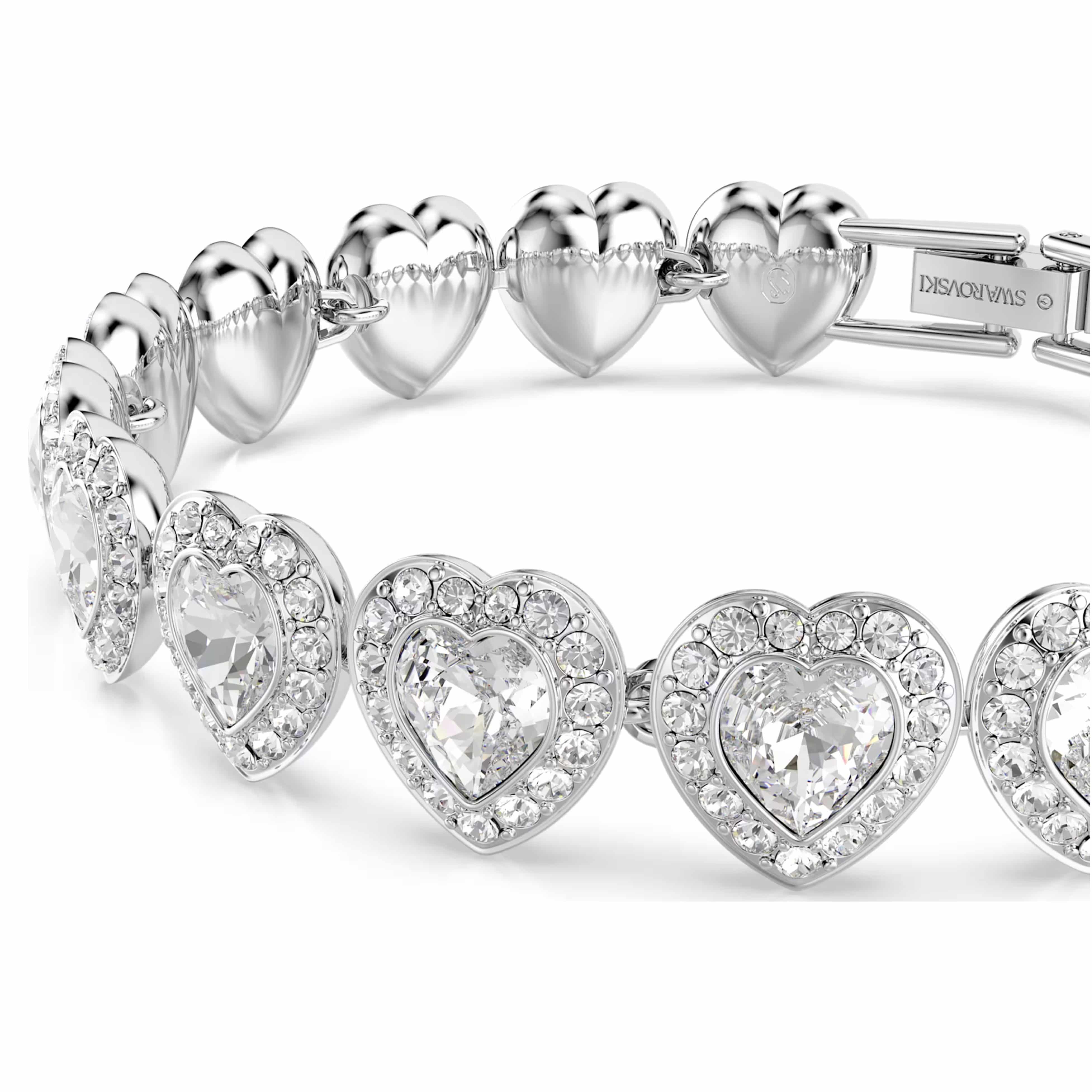 Vòng tay nữ Ariana Grande x Swarovski Bracelet Mixed Cuts Heart White Rhodium Plated 5720860 2