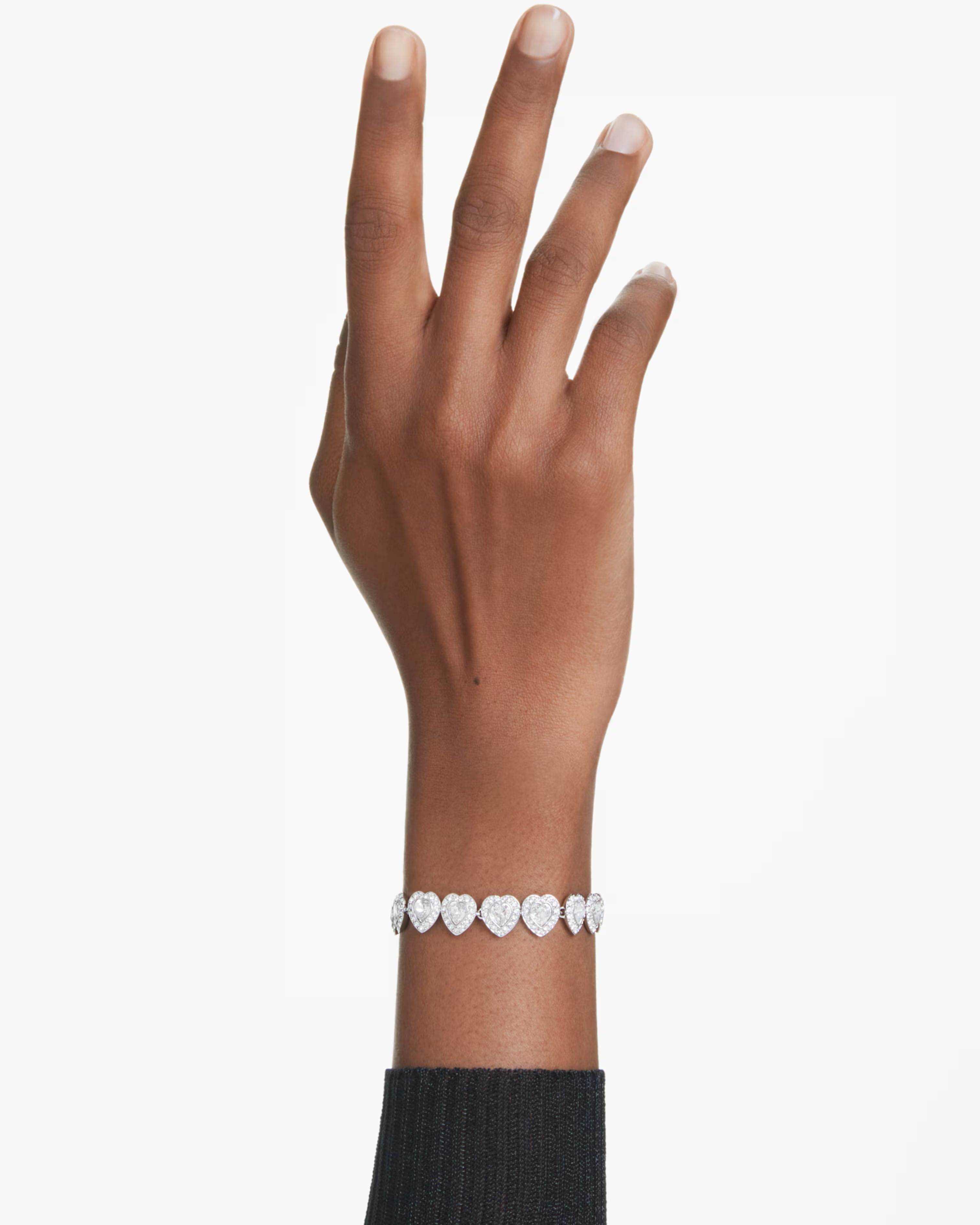 Vòng tay nữ Ariana Grande x Swarovski Bracelet Mixed Cuts Heart White Rhodium Plated 5720860 4