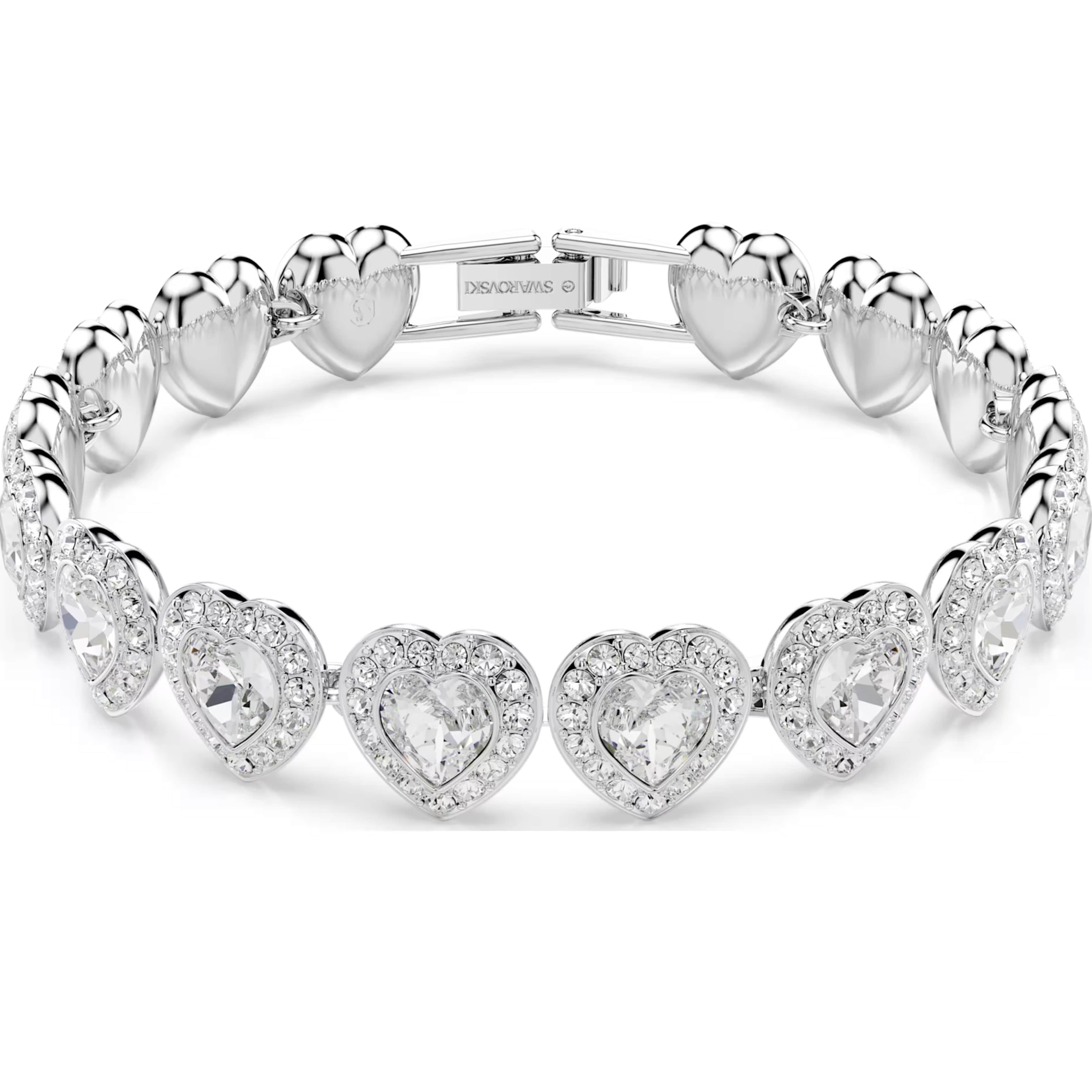 Vòng tay nữ Ariana Grande x Swarovski Bracelet Mixed Cuts Heart White Rhodium Plated 5720860 7