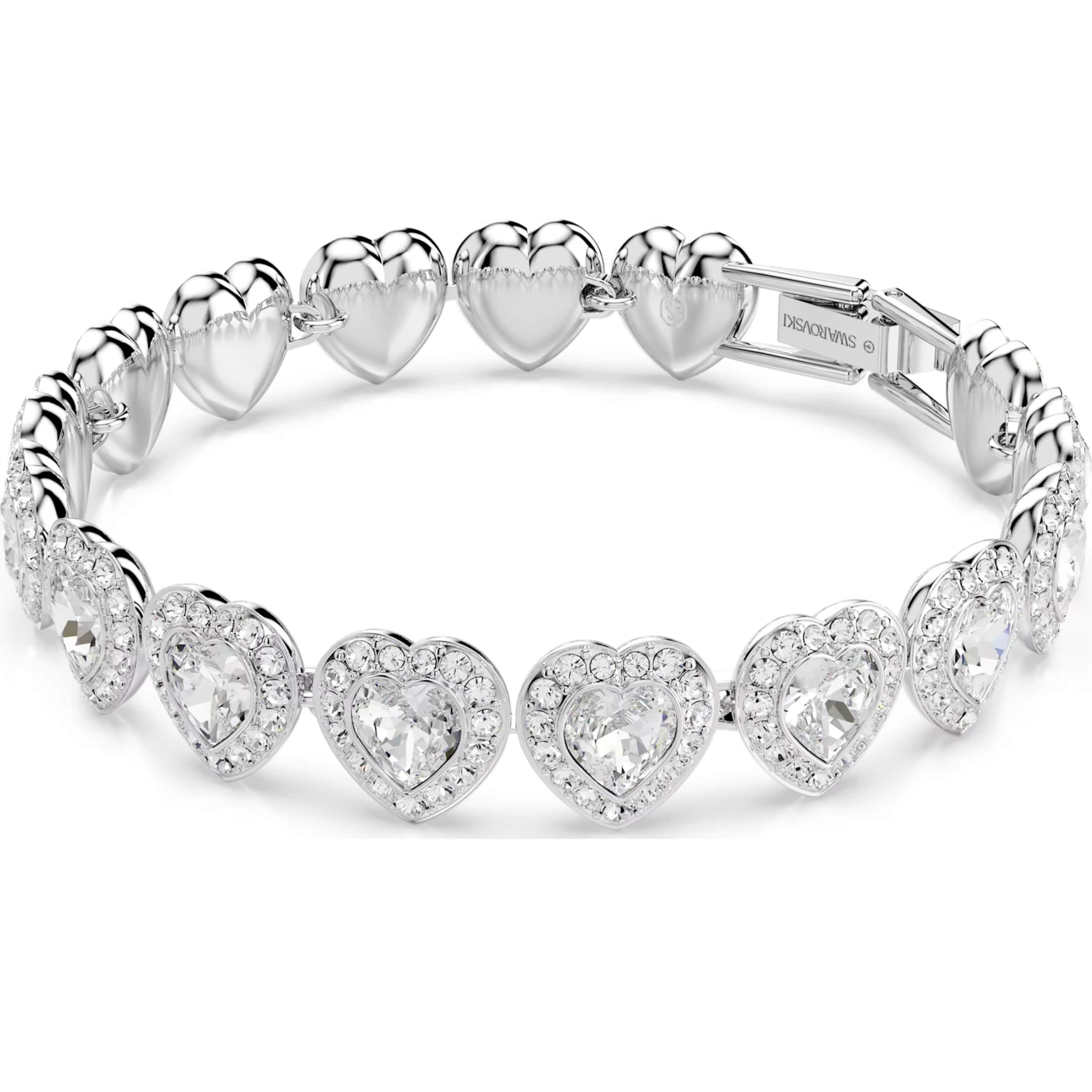 Vòng tay nữ Ariana Grande x Swarovski Bracelet Mixed Cuts Heart White Rhodium Plated 5720860 9