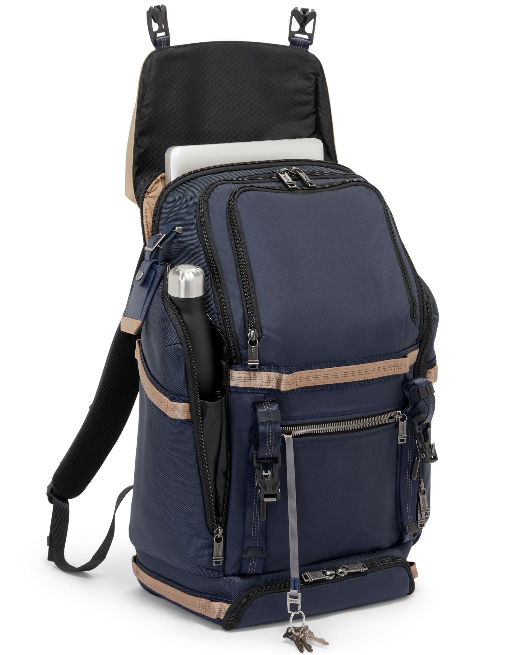 BA LÔ SIZE LỚN NAM TUMI ALPHA BRAVO EXPEDITION FLAP MIDNIGHT NAVY KHAKI BACKPACK 1501853487 7