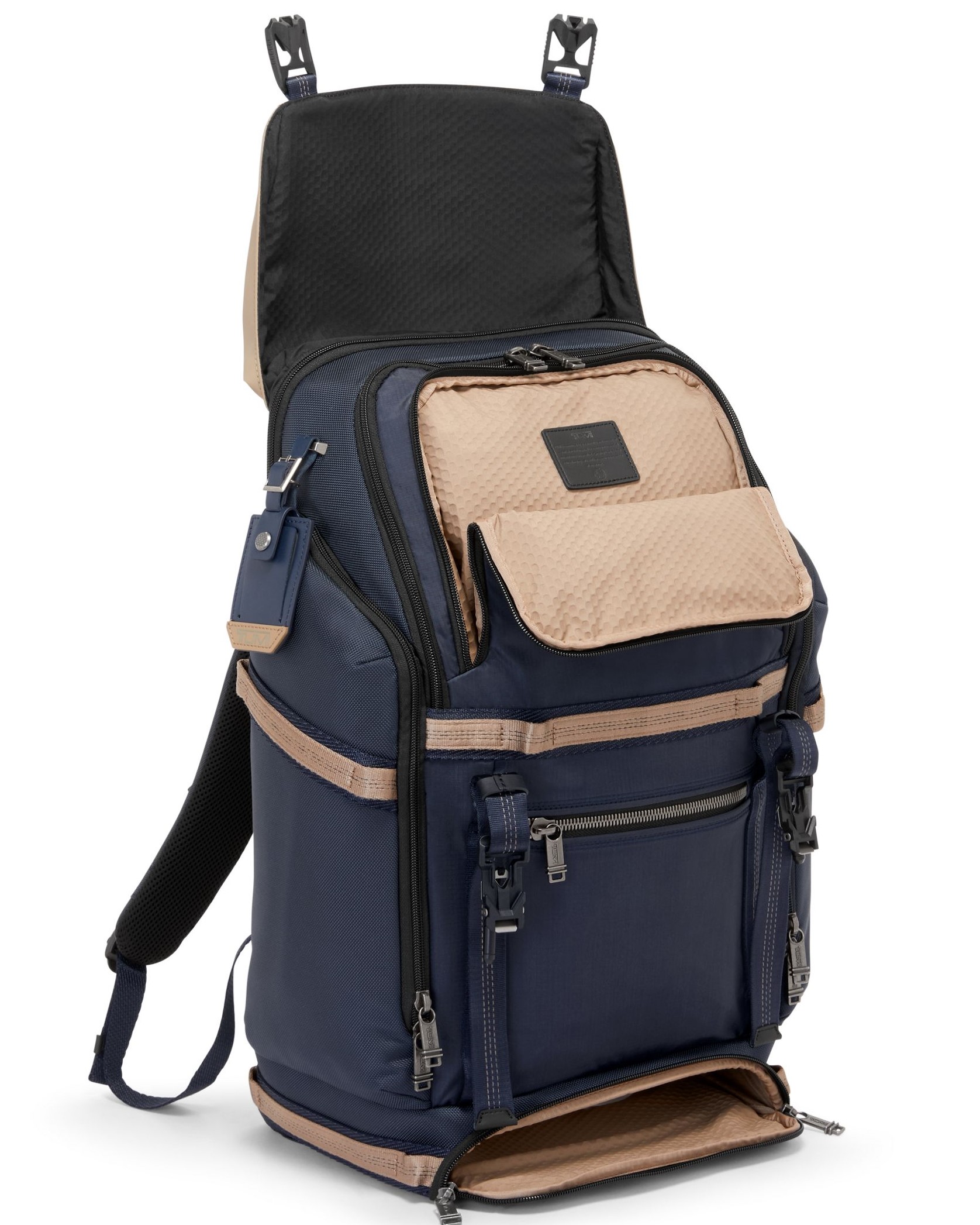 BA LÔ SIZE LỚN NAM TUMI ALPHA BRAVO EXPEDITION FLAP MIDNIGHT NAVY KHAKI BACKPACK 1501853487 8