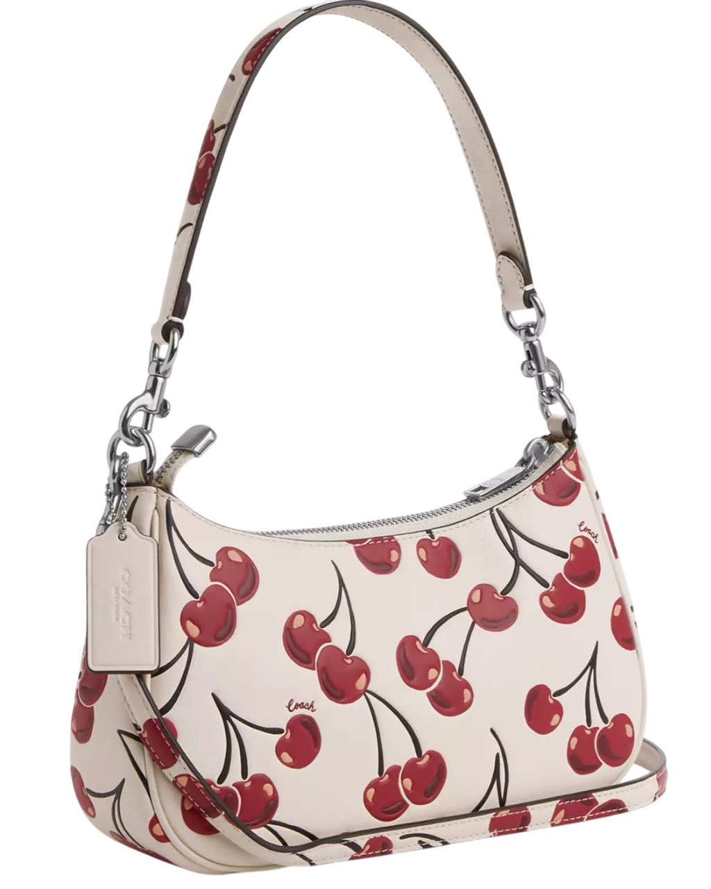 Túi kẹp nách nữ Coach Teri Shoulder Bag With Cherry Print Chalk Multi CZ774 3