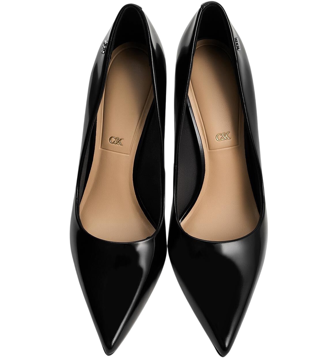 Giày nữ cao gót mũi nhọn Charles Keith Kyra Leather Pointed Toe Pumps Black SL1-60280472-1 2