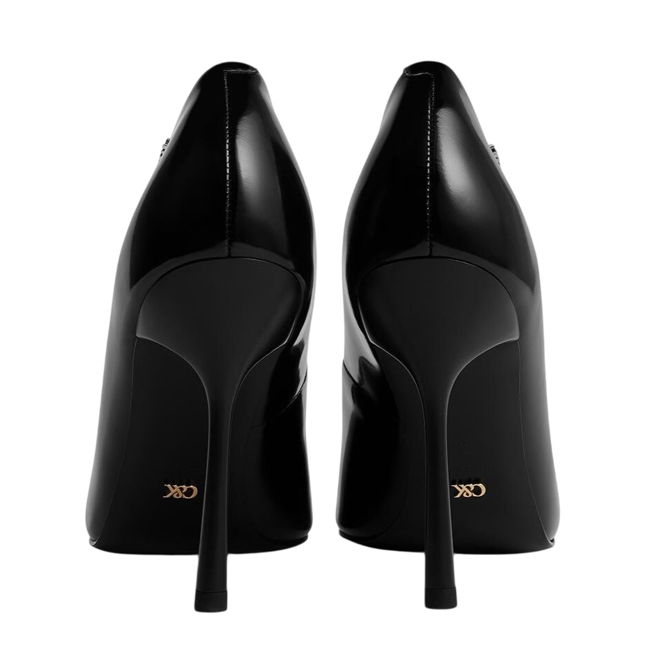 Giày nữ cao gót mũi nhọn Charles Keith Kyra Leather Pointed Toe Pumps Black SL1-60280472-1 5