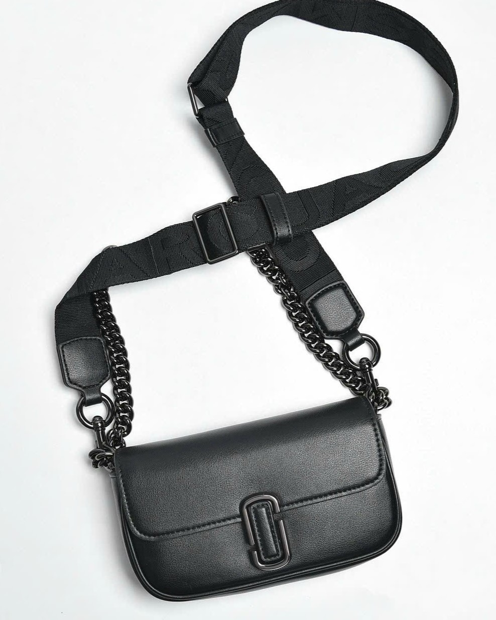 TÚI ĐEO CHÉO NỮ MARC JACOBS THE J MARC MINI SHOULDER BAG BLACK GUNMETAL 9