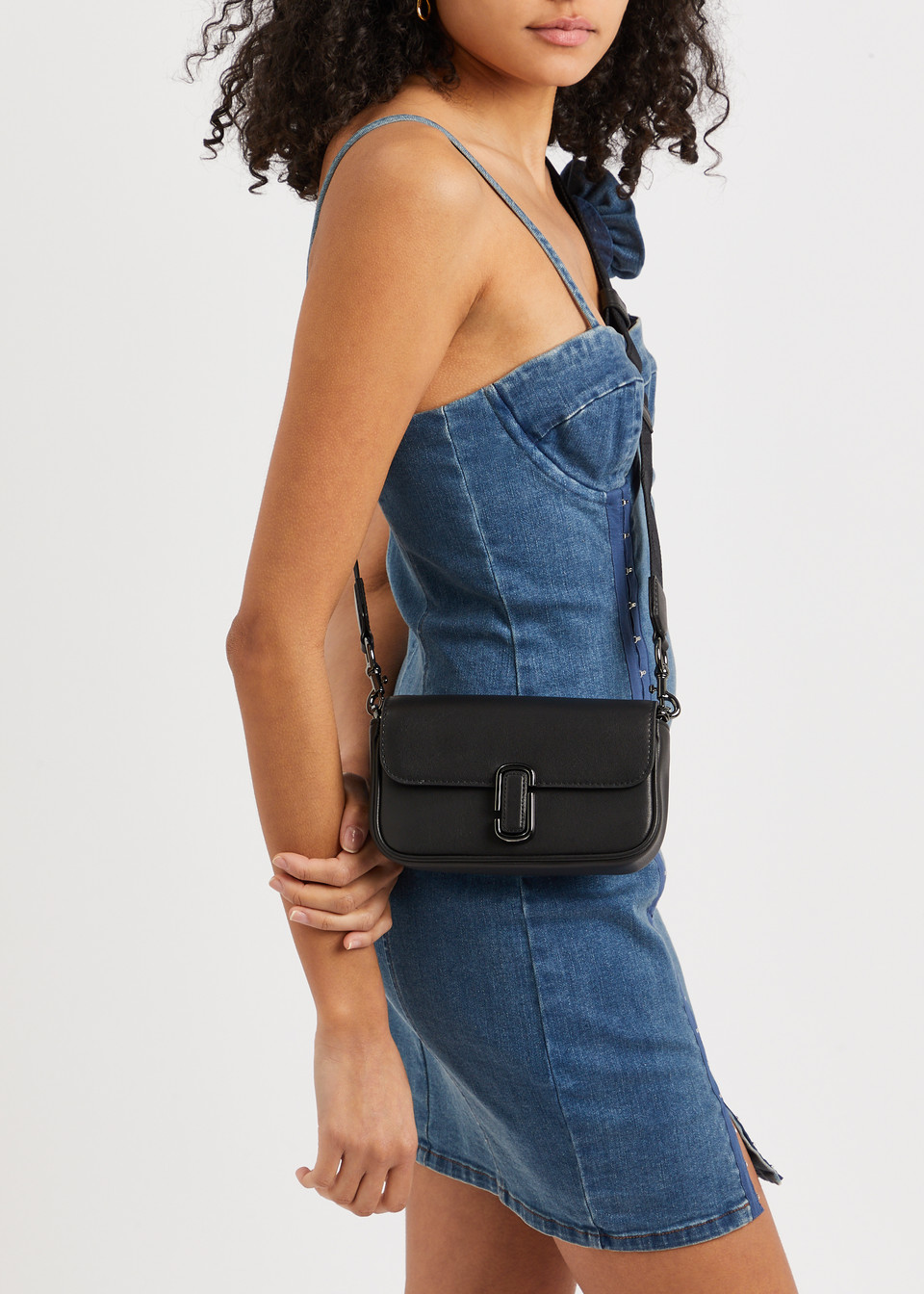TÚI ĐEO CHÉO NỮ MARC JACOBS THE J MARC MINI SHOULDER BAG BLACK GUNMETAL 10