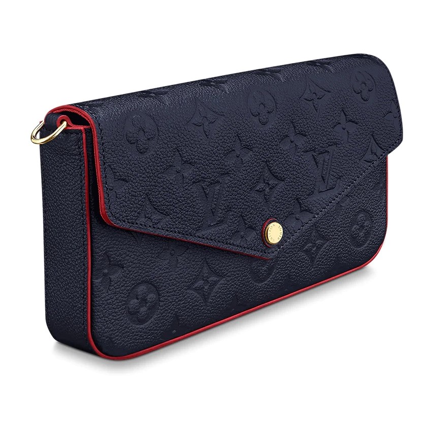 TÚI ĐEO CHÉO NỮ LV LOUIS VUITTON FÉLICIE POCHETTE MARINE ROUGE MONOGRAM EMPREINTE LEATHER WALLETS AND SMALL LEATHER GOODS M64099 10