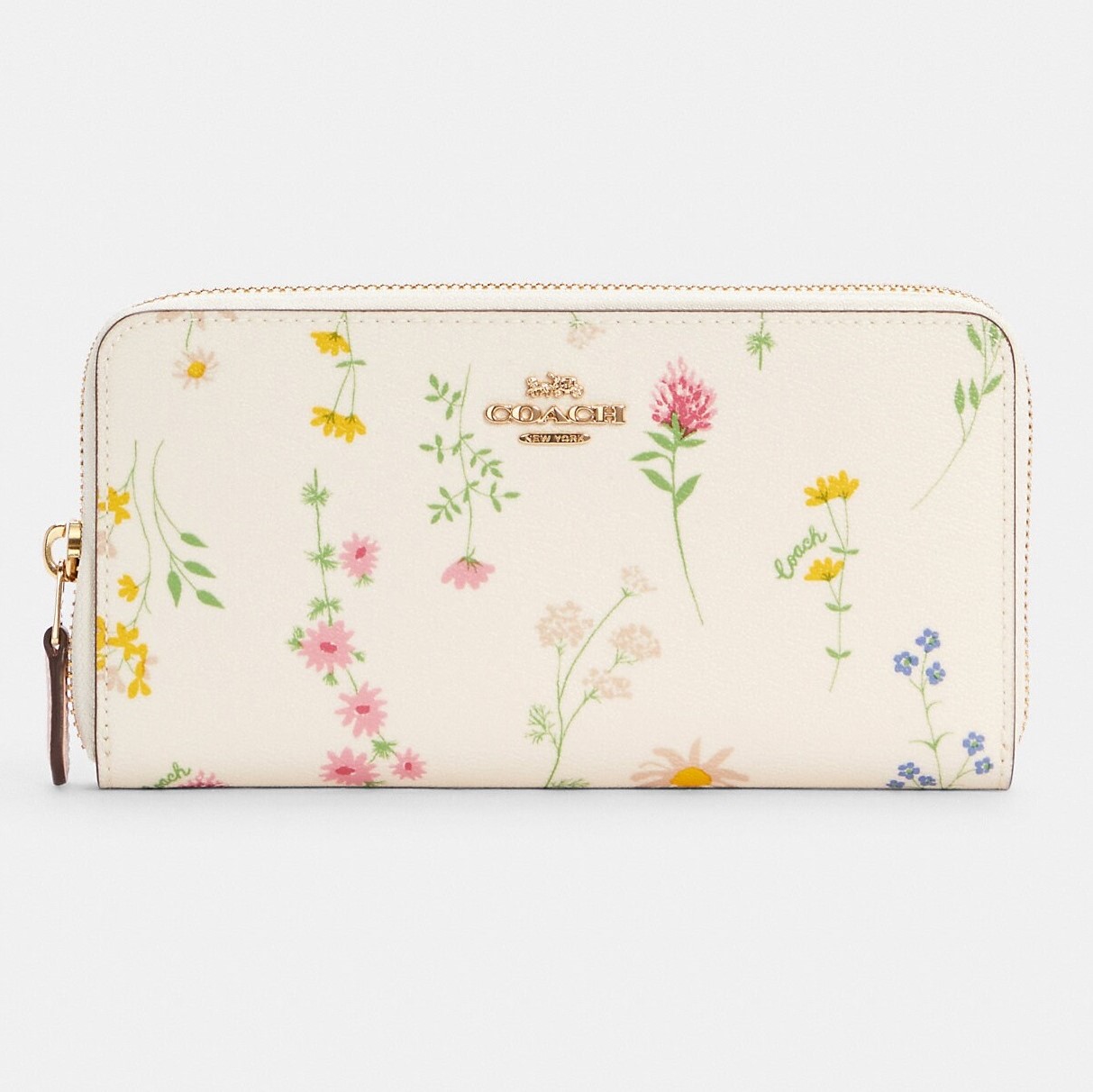 VÍ DÀI NỮ COACH IN HOA ACCORDION ZIP WALLET WITH SPACED WILDFLOWER PRINT C0033 1
