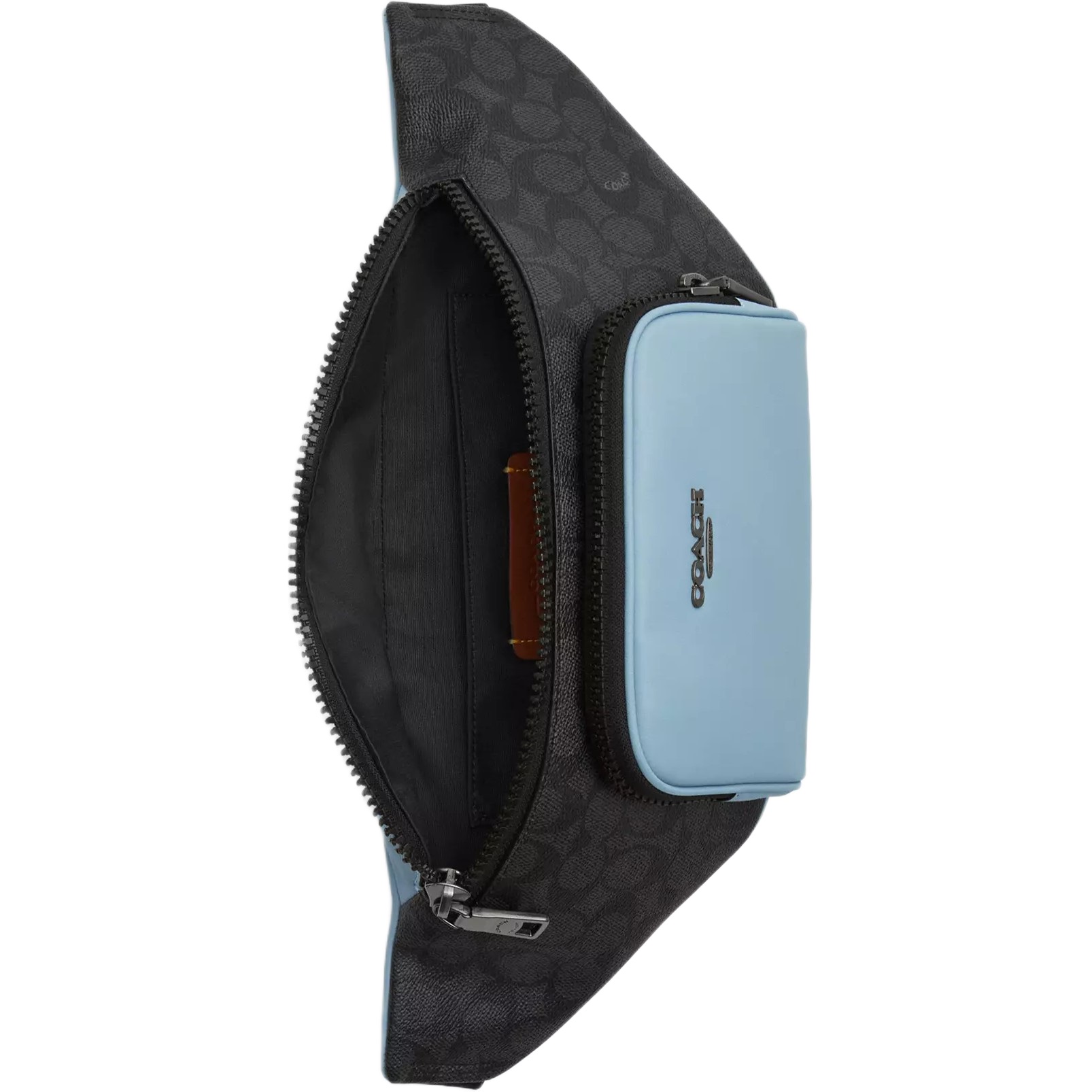 Túi bao tử Coach Racera Belt Bag In Colorblock Signature Canvas Light Blue Multi CAJ77 2