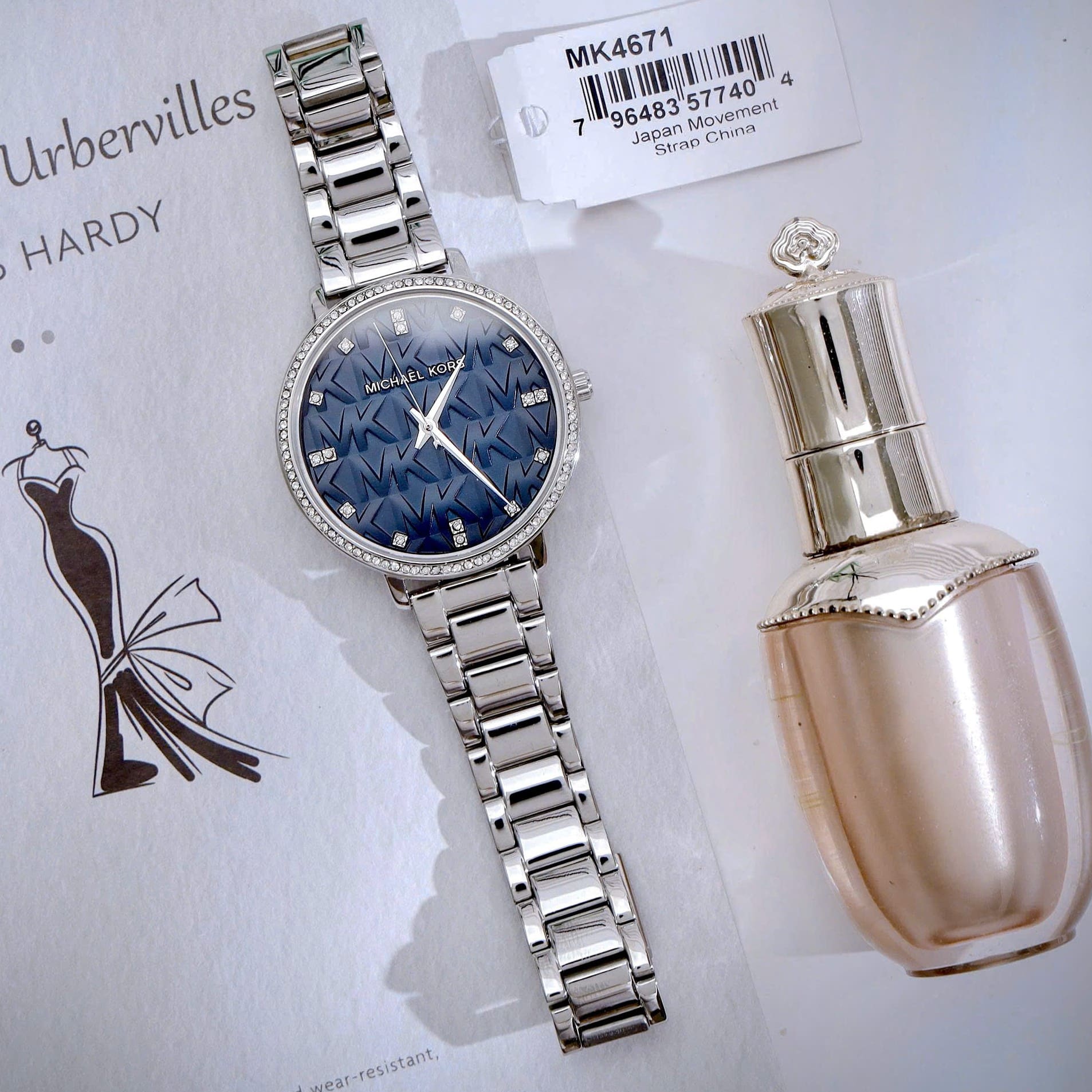 Đồng hồ đeo tay nữ Michael Kors Pyper Blue Dial Silver Tone Womens Watch MK4671 2