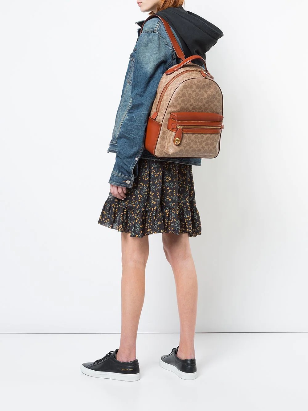 BALO NỮ COACH CAMPUS BACKPACK 23 IN SIGNATURE CANVAS TAN 6
