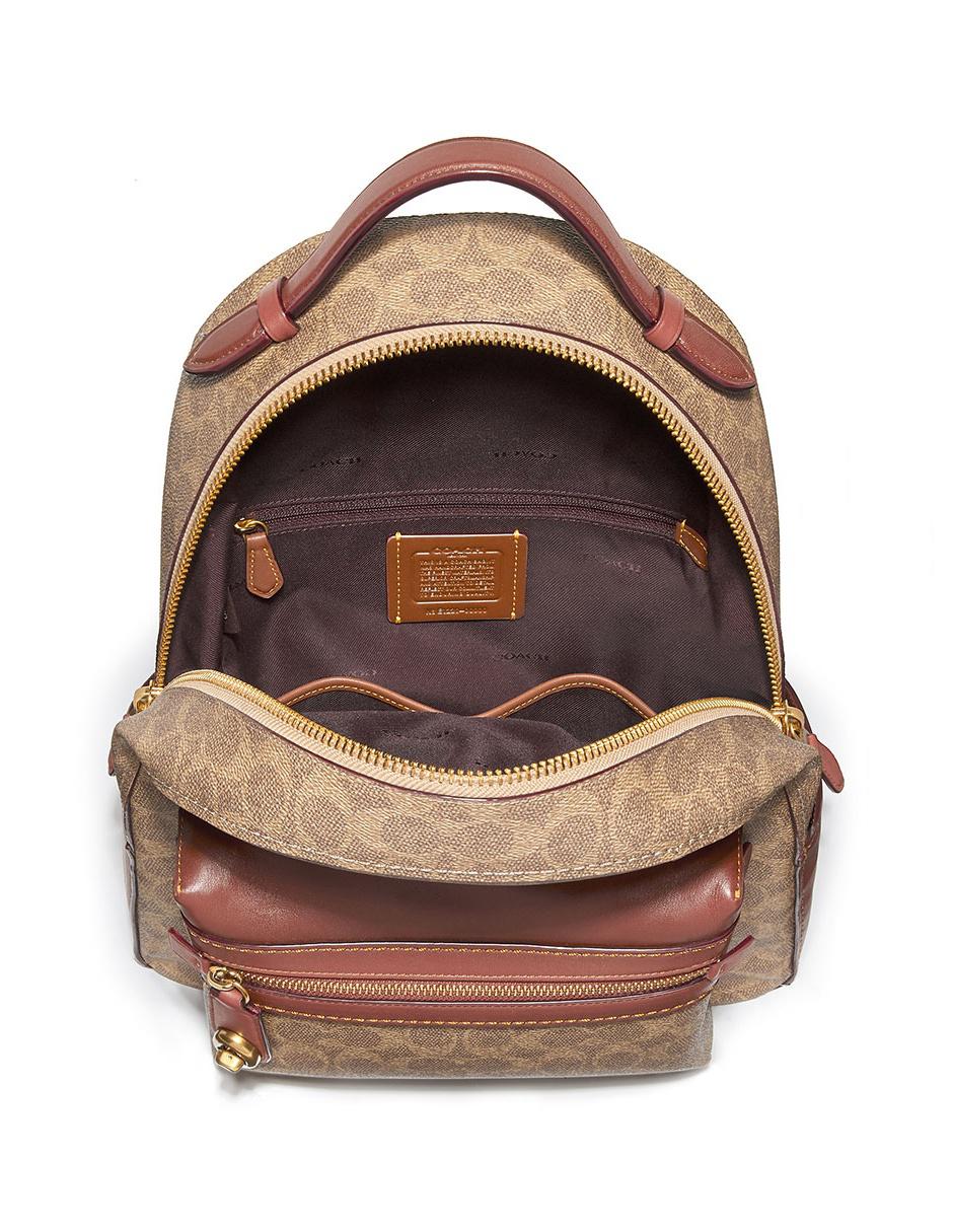 BALO NỮ COACH CAMPUS BACKPACK 23 IN SIGNATURE CANVAS TAN 7