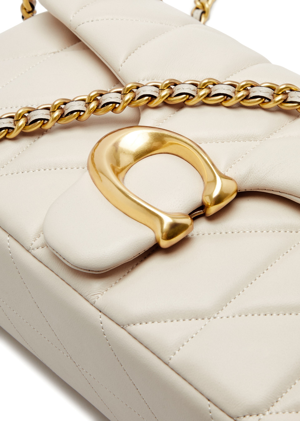 Túi nữ Coach Tabby 26 Quilted Leather Shoulder Bag Chalk 2
