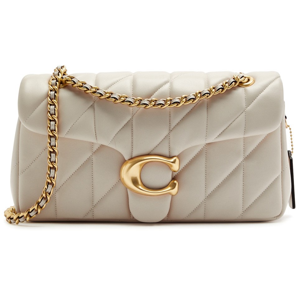 Túi nữ Coach Tabby 26 Quilted Leather Shoulder Bag Chalk 4