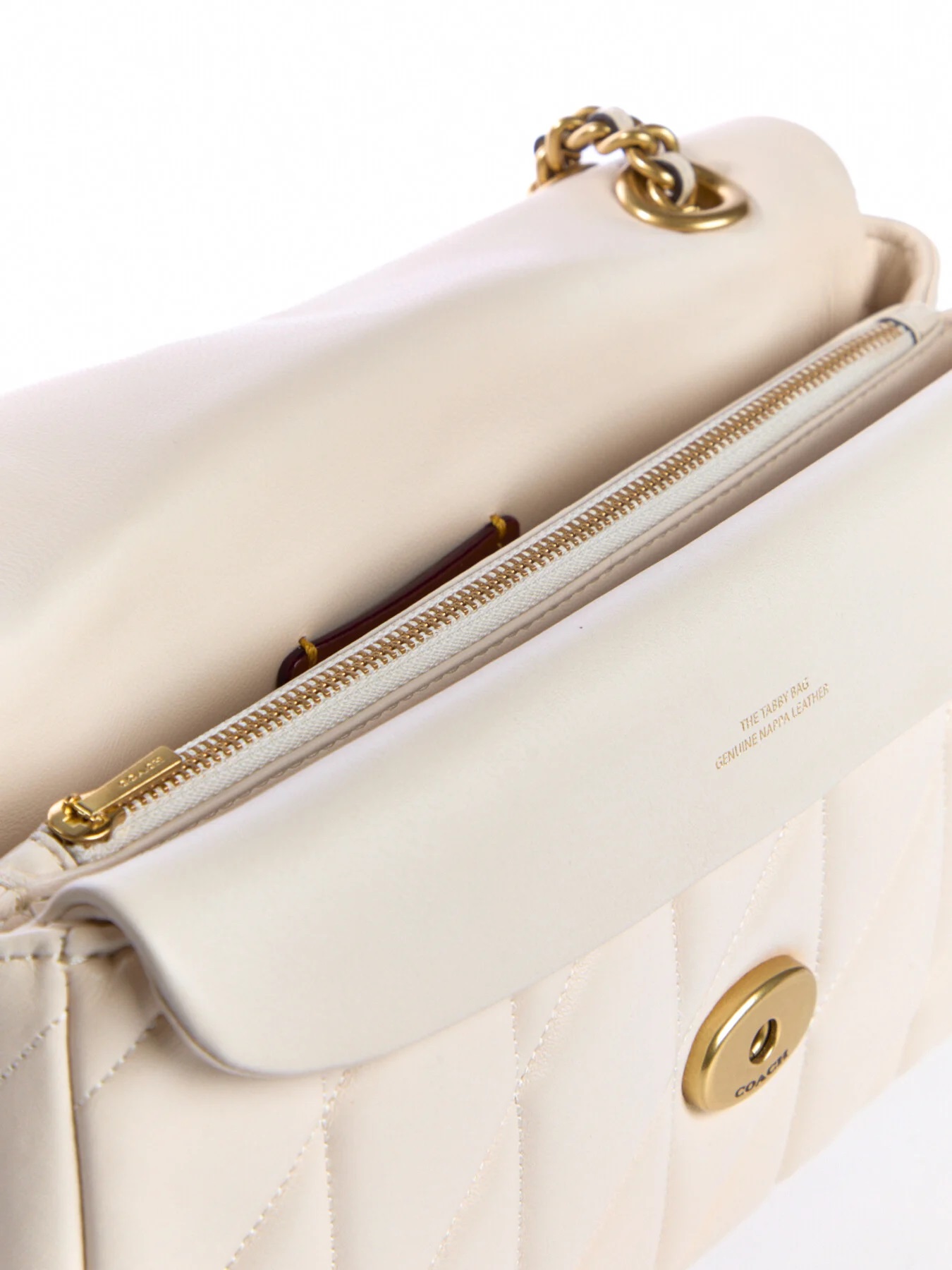 Túi nữ Coach Tabby 26 Quilted Leather Shoulder Bag Chalk 7