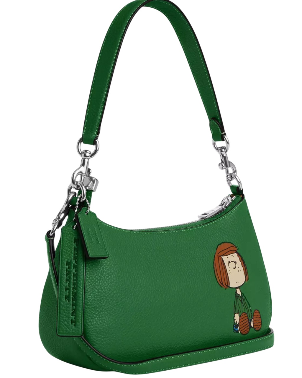 Túi đeo chéo Coach X Peanuts Teri Shoulder Bag With Peppermint Patty Kelly Green Multi CBJ77 3